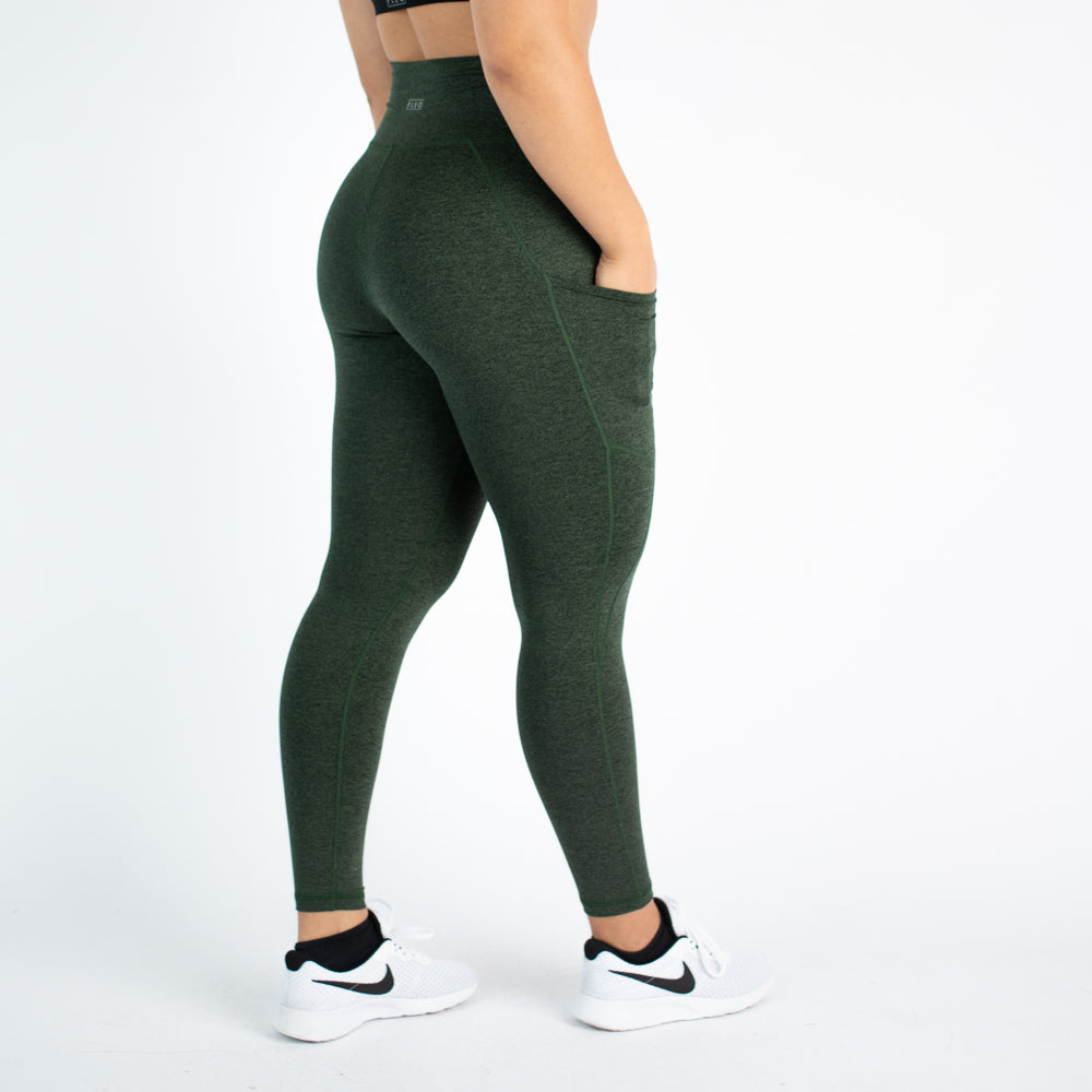 FLEO - Reverie Pocket Leggings 25" - High Rise - Leggings - LEG-REV-B-HNTGR-1