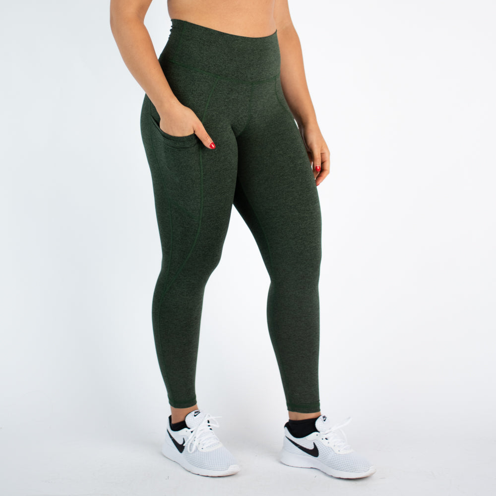 FLEO - Reverie Pocket Leggings 25" - High Rise - Leggings - LEG-REV-B-HNTGR-3
