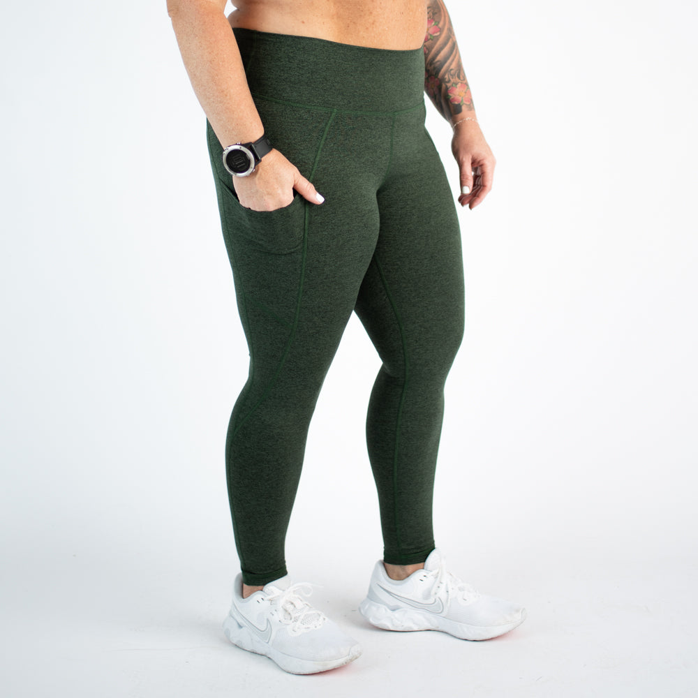 FLEO - Reverie Pocket Leggings 25" - High Rise - Leggings - LEG-REV-B-HNTGR-7