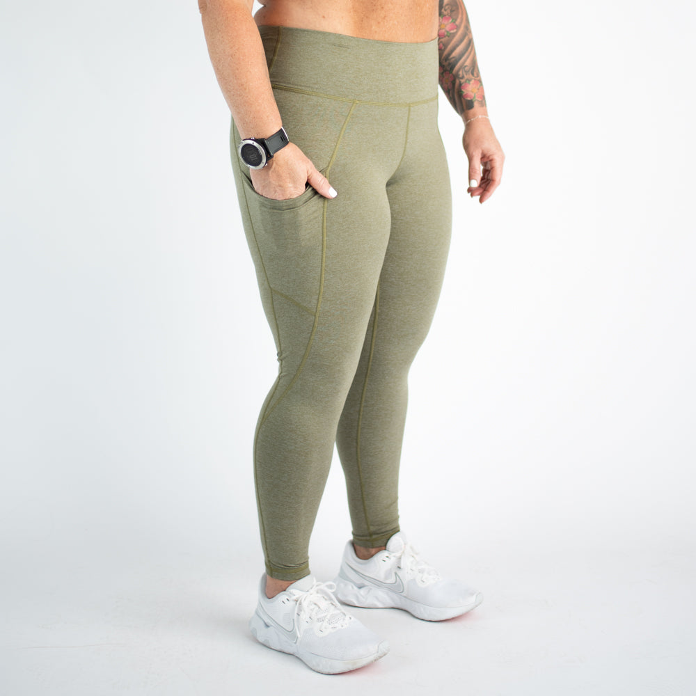 FLEO - Reverie Pocket Leggings 25" - High Rise - Leggings - LEG-REV-B-MOSHRK-12