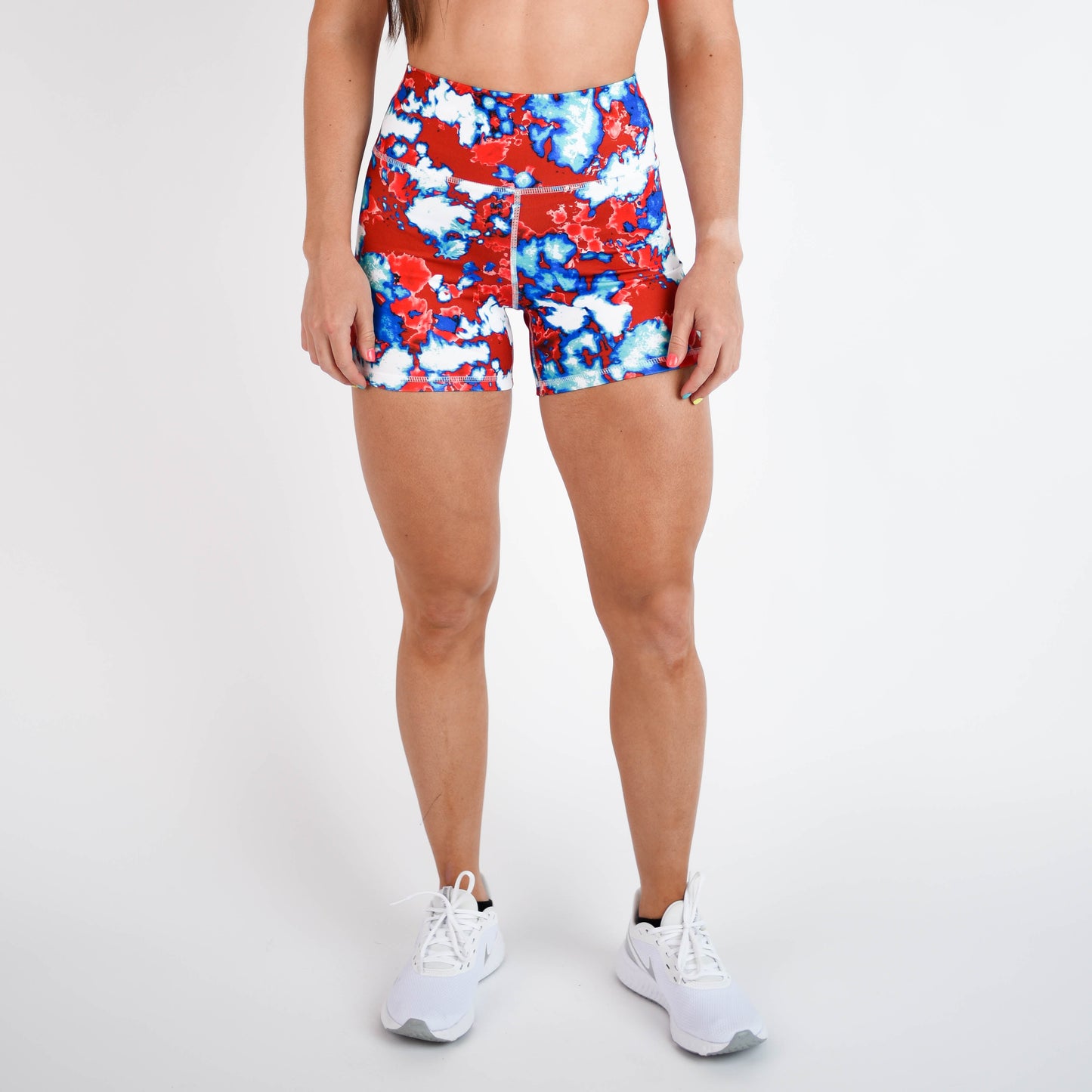 FLEO - True High Contour Short 4" - Higher Rise - Shorts - RWB-marble-1