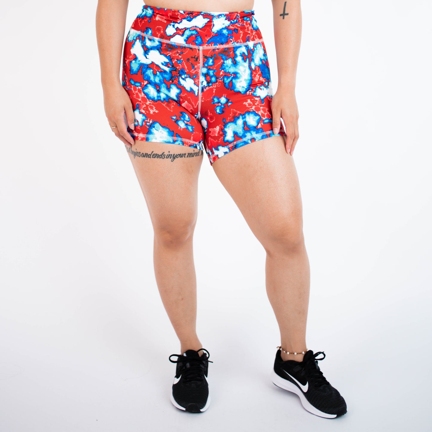 FLEO - True High Contour Short 4" - Higher Rise - Shorts - RWB-marble-6-2