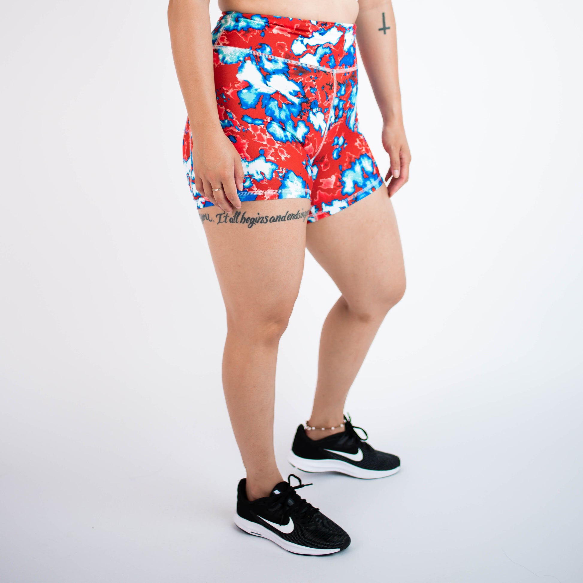 FLEO - True High Contour Short 4" - Higher Rise - Shorts - RWB-marble-7