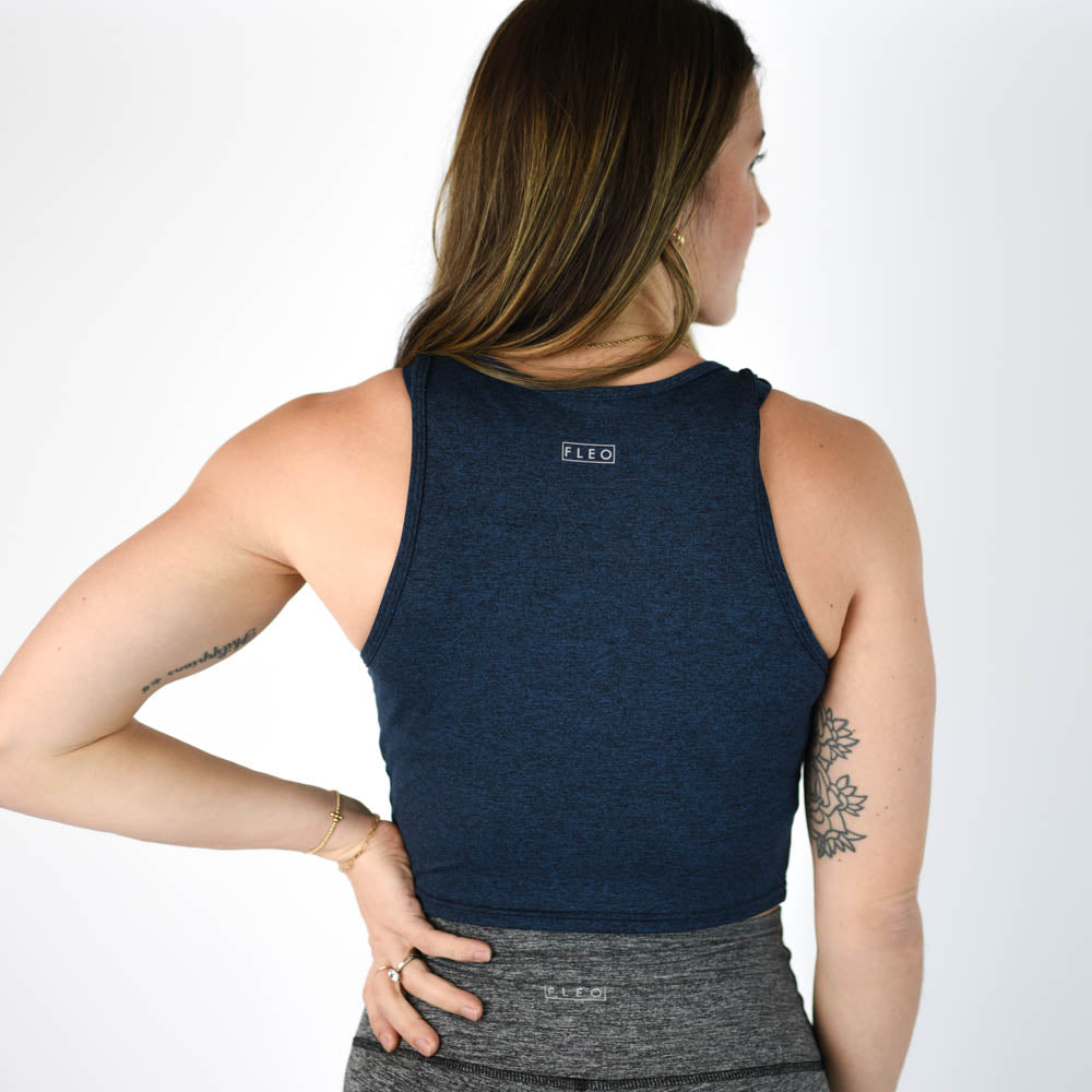 FLEO - Tempo Crop Tank - Fitted - Tank - TANK-TPCR-B-IRIS-3