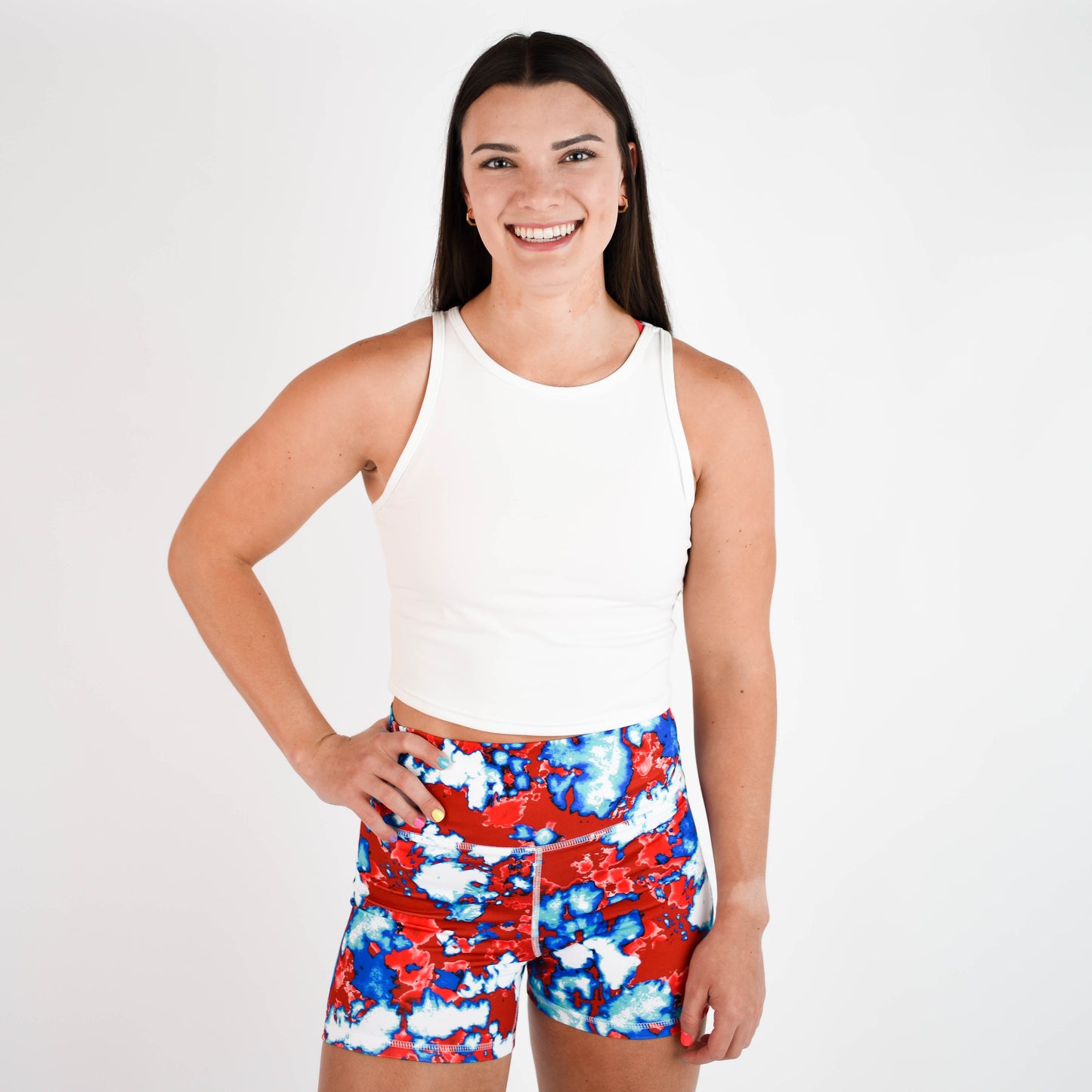 FLEO - Tempo Crop Tank - Fitted - Tank - White-tempo-2