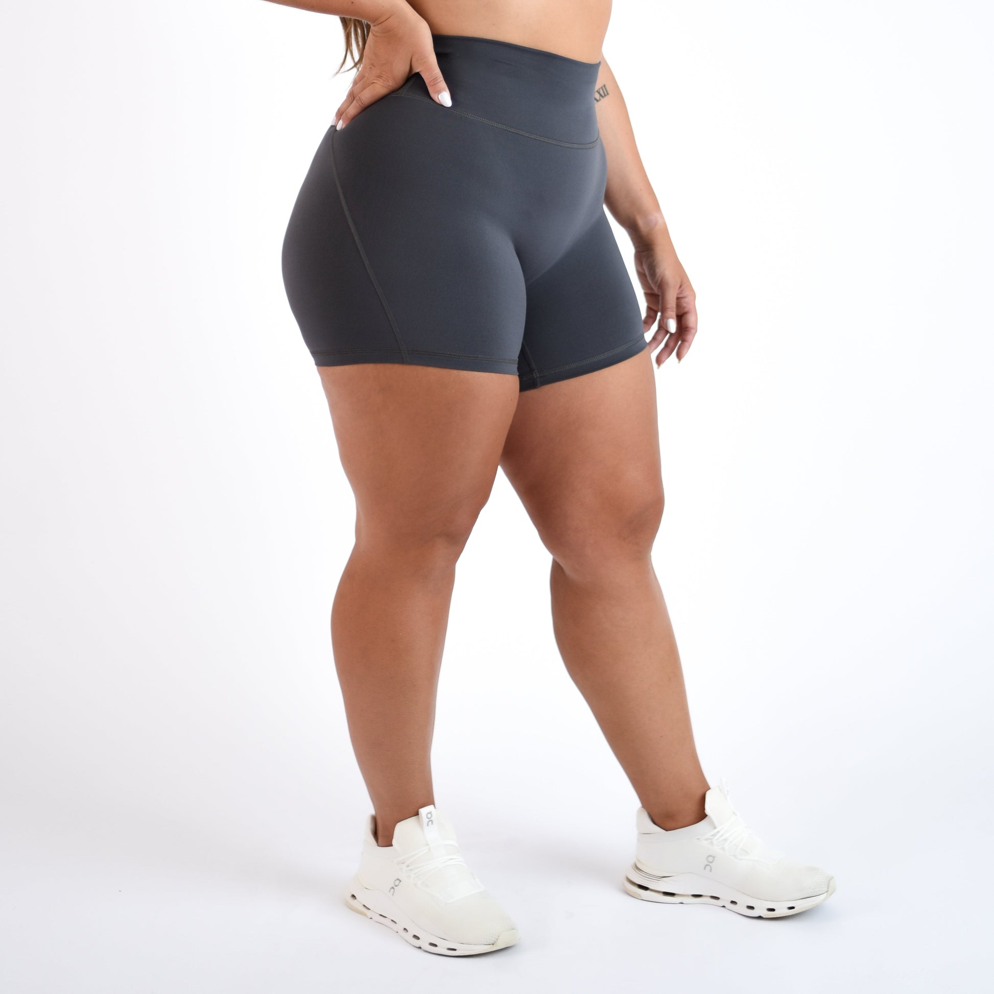 FLEO - Charge Short 5"- No Front Seam - Higher Rise - Shorts - asphalt-2_edde7728-b3f3-4788-afb9-0d7ecb1cc64c