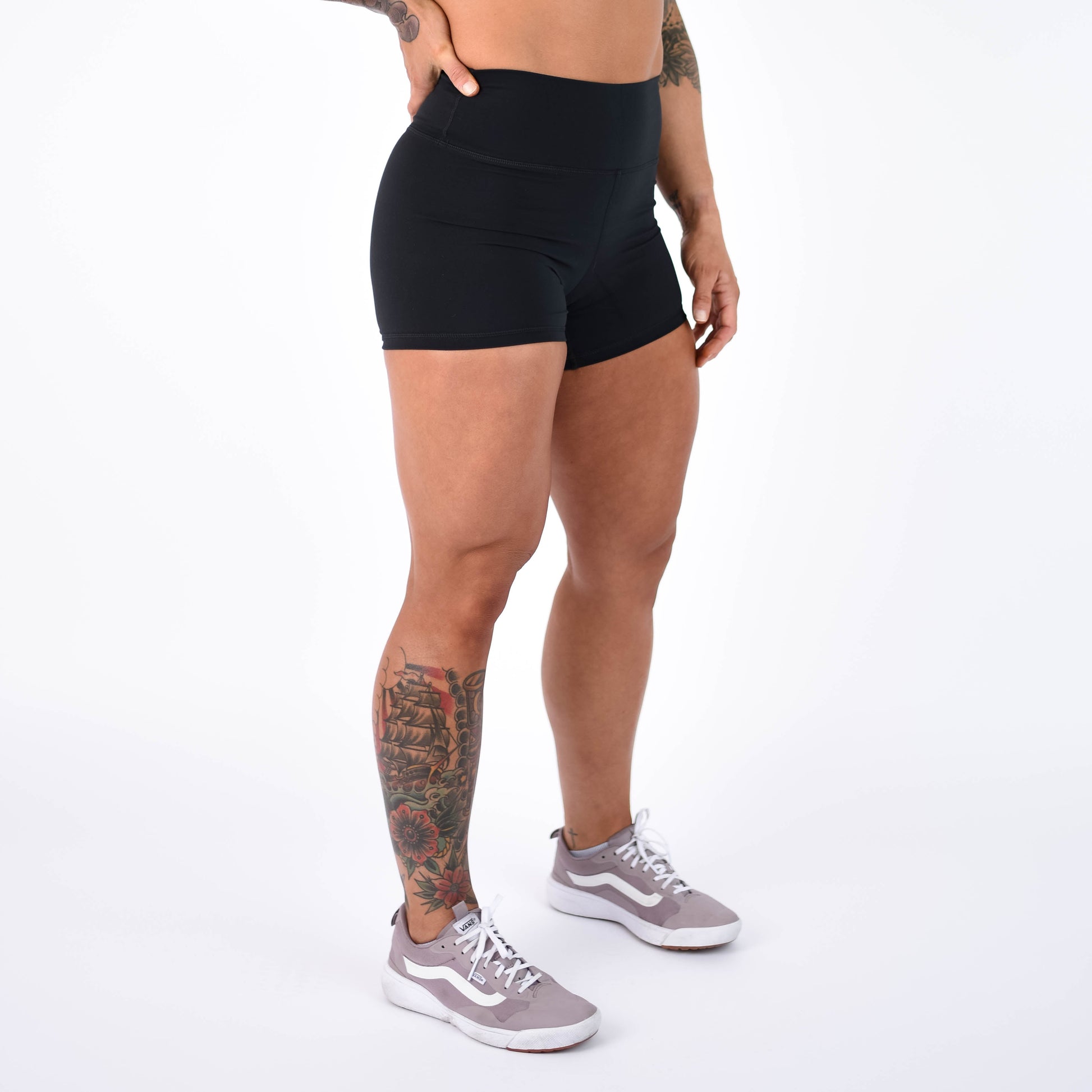 FLEO - True High Short 4" - Higher Rise - Shorts - black-2_9551b772-bddf-4253-a896-70c6bde96f1e