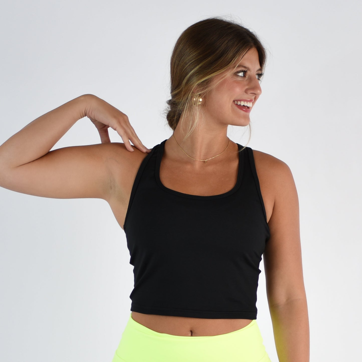 FLEO - Racerback Crop Tank - Fitted - Tank - black-2_ee259bbe-ce74-4921-8bcc-33ead9c262a9