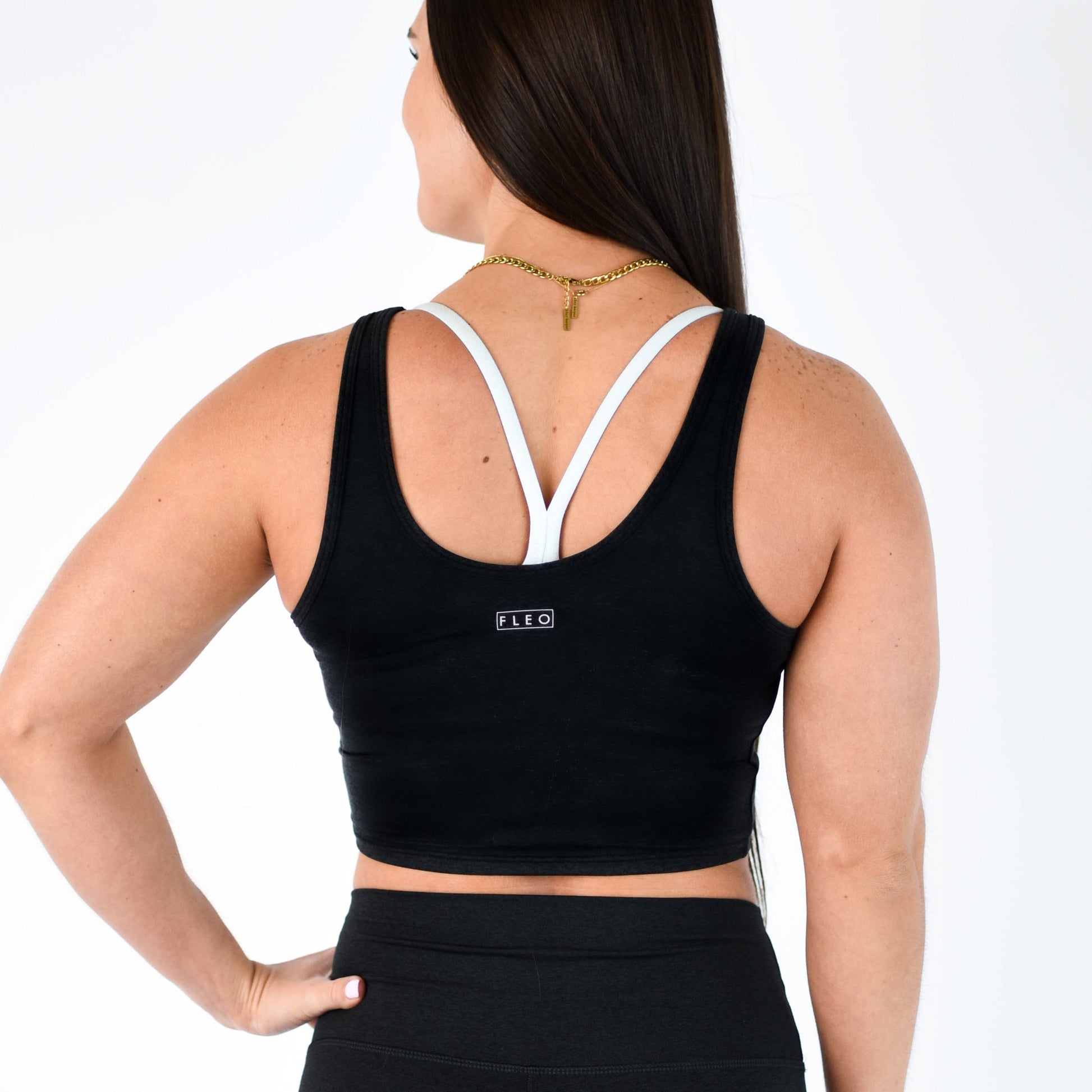 FLEO - Breeze Crop Tank - Fitted - Tank - black-breeze-3_43371f54-4d7b-47c5-a990-6f25ab56766e