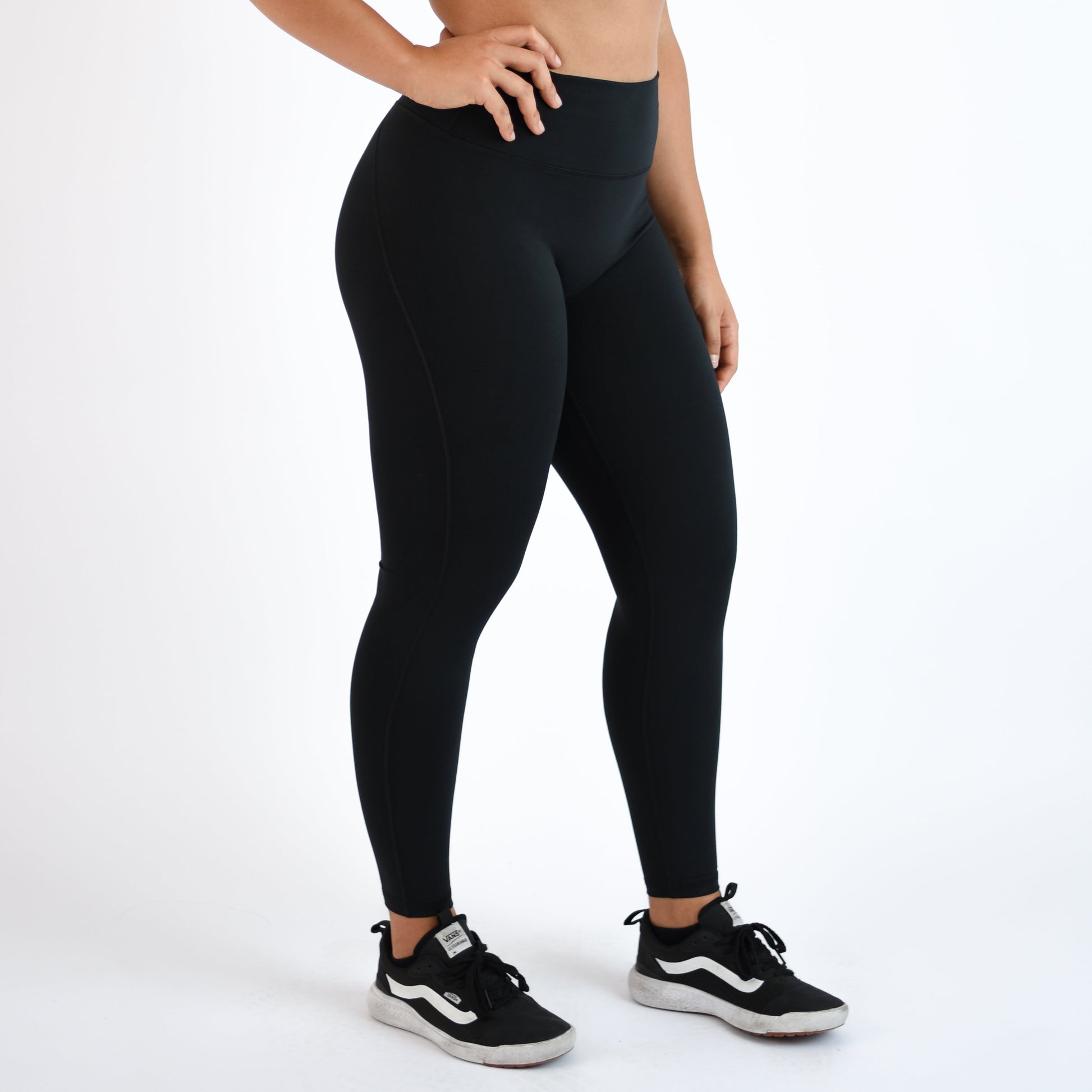 FLEO - Charge Leggings 25" - No Front Seam - Higher Rise - Leggings - black-charge-leggings-2