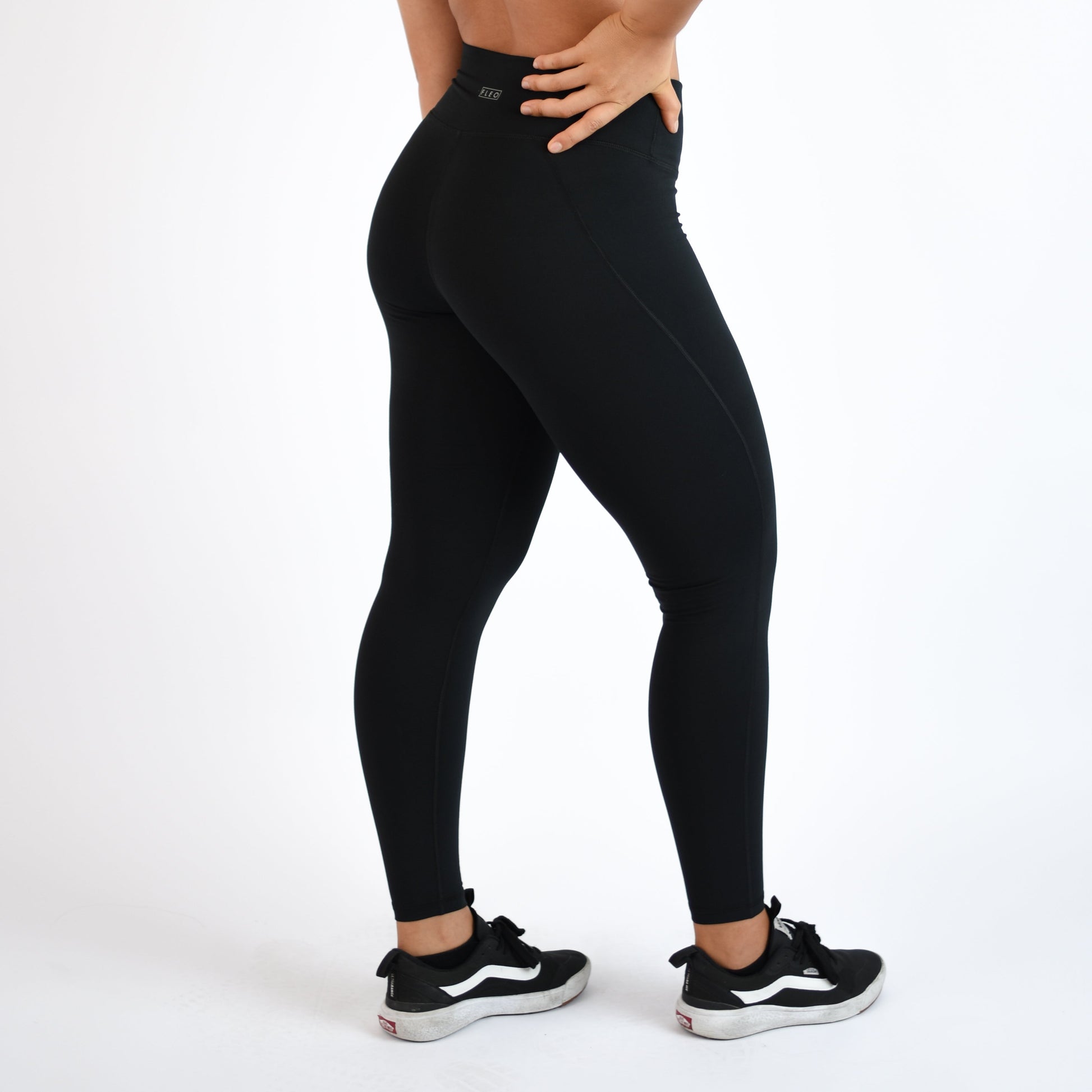 FLEO - Charge Leggings 25" - No Front Seam - Higher Rise - Leggings - black-charge-leggings-4