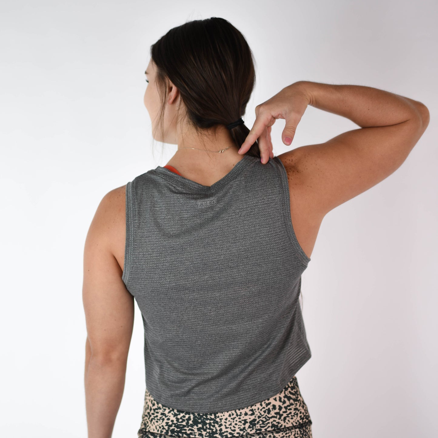 FLEO - Dylan Muscle Crop Tank - Loose Fit - Tank - black-heather-4