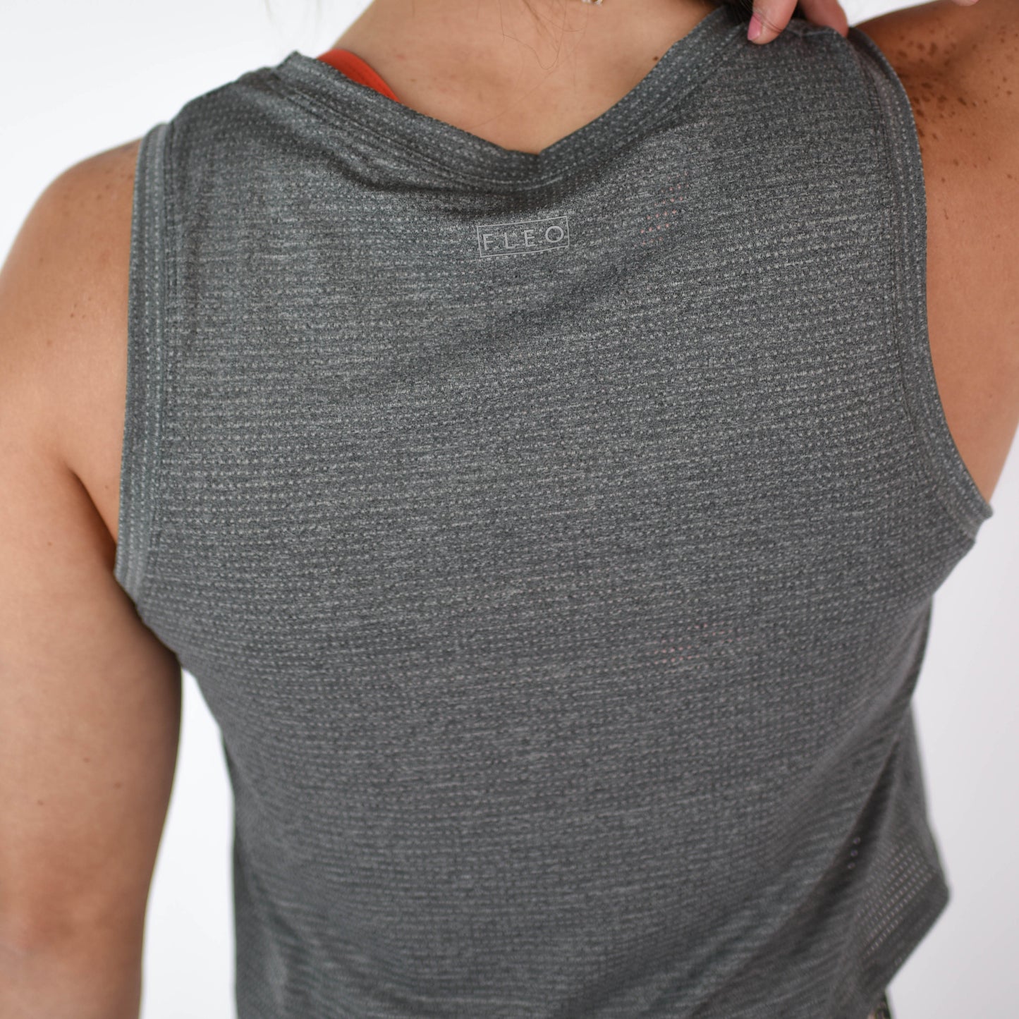 FLEO - Dylan Muscle Crop Tank - Loose Fit - Tank - black-heather-5