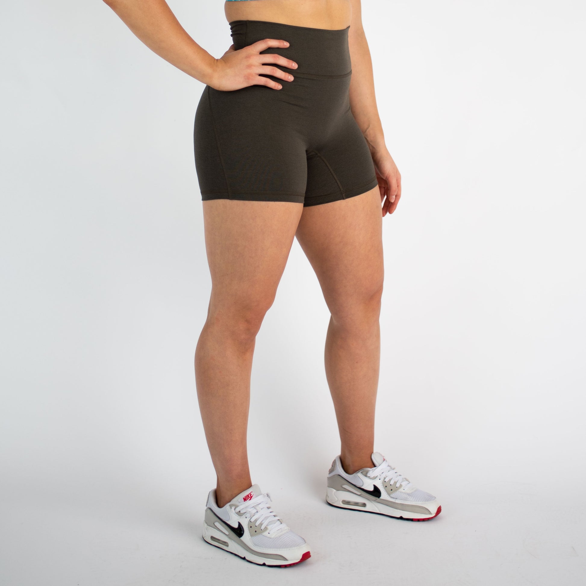 FLEO - Charge Short 5"- No Front Seam - Higher Rise - Shorts - black-olive-2