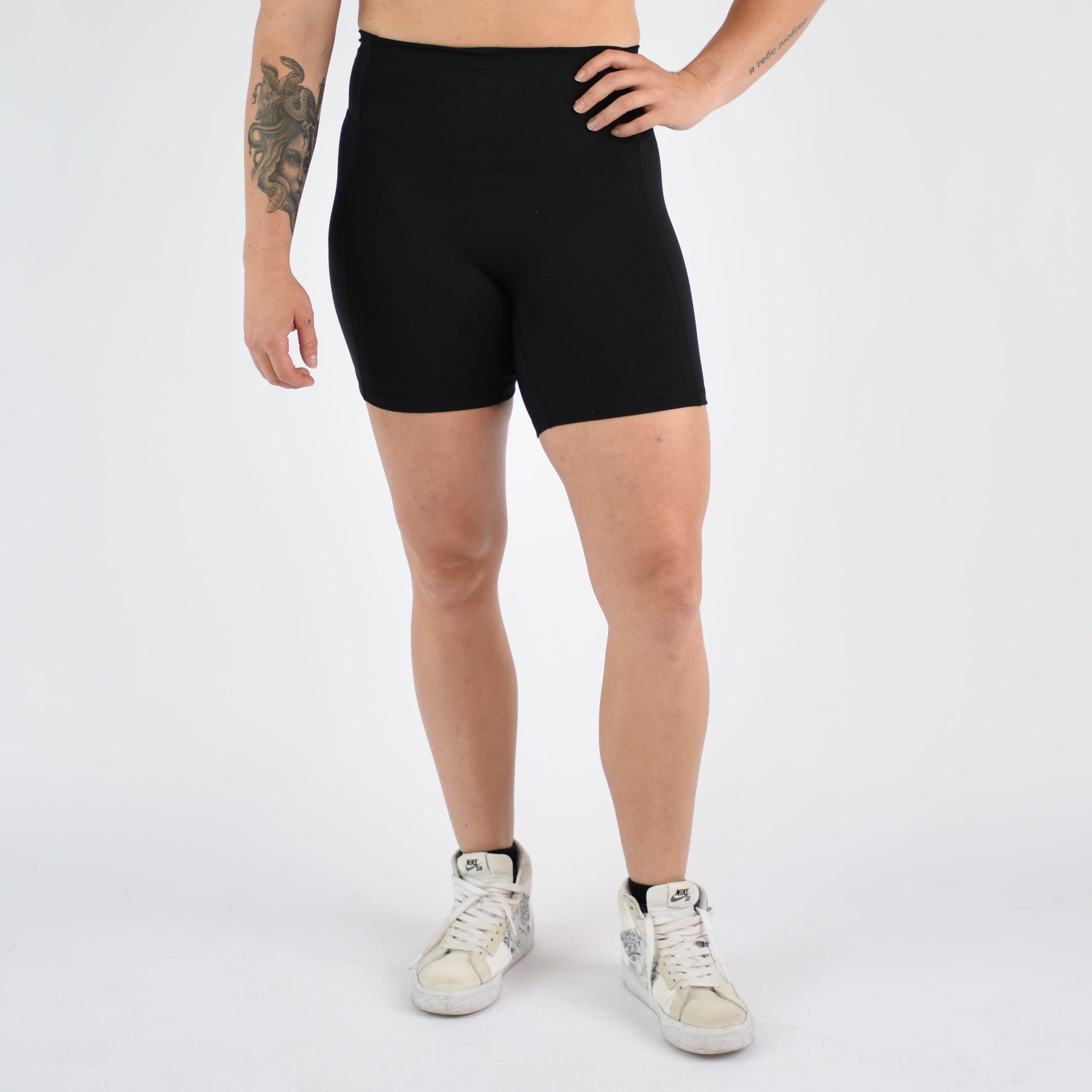 FLEO - Pedal Short 6" - No Front Seam - Higher Rise - Shorts - black-pedal-1