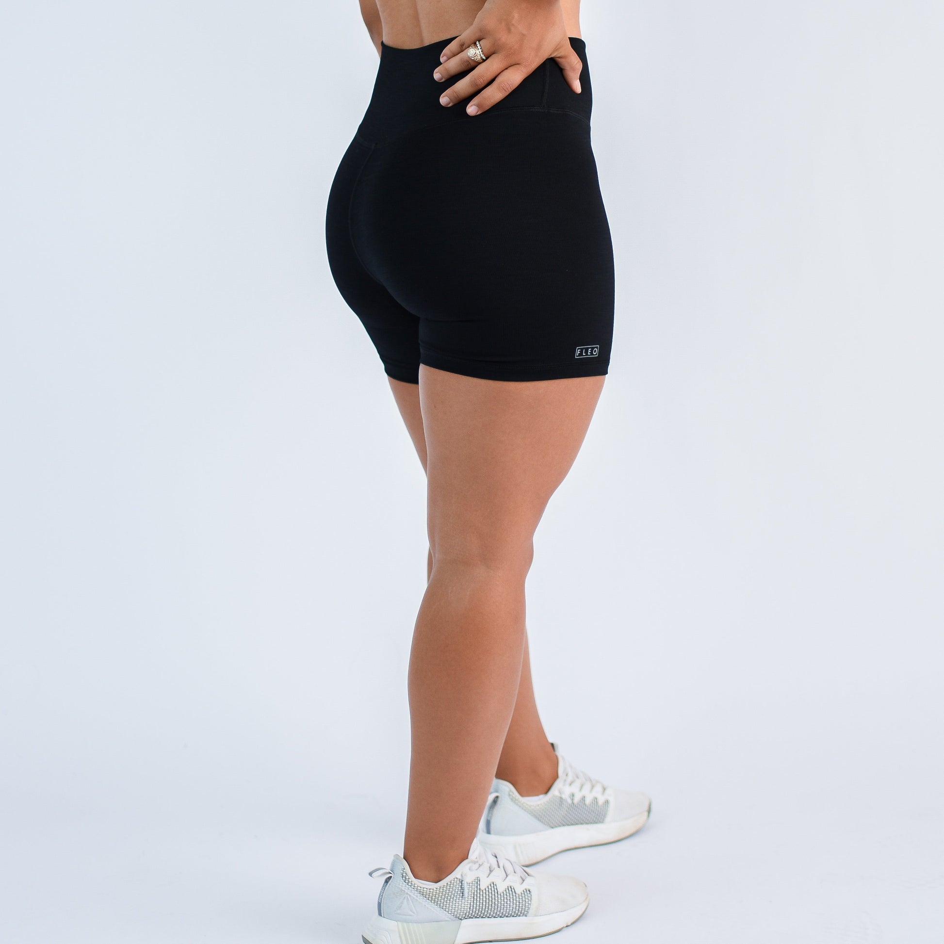 FLEO - Go Go Short 5" - High Rise - Shorts - blackribgogo-4