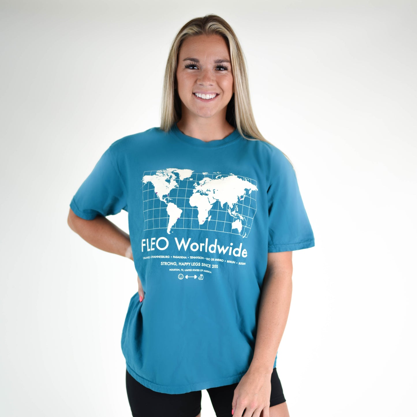 FLEO - FLEO Worldwide Tee - T - blue-1_e476e468-f35d-4ab1-8401-15e0a02dc494