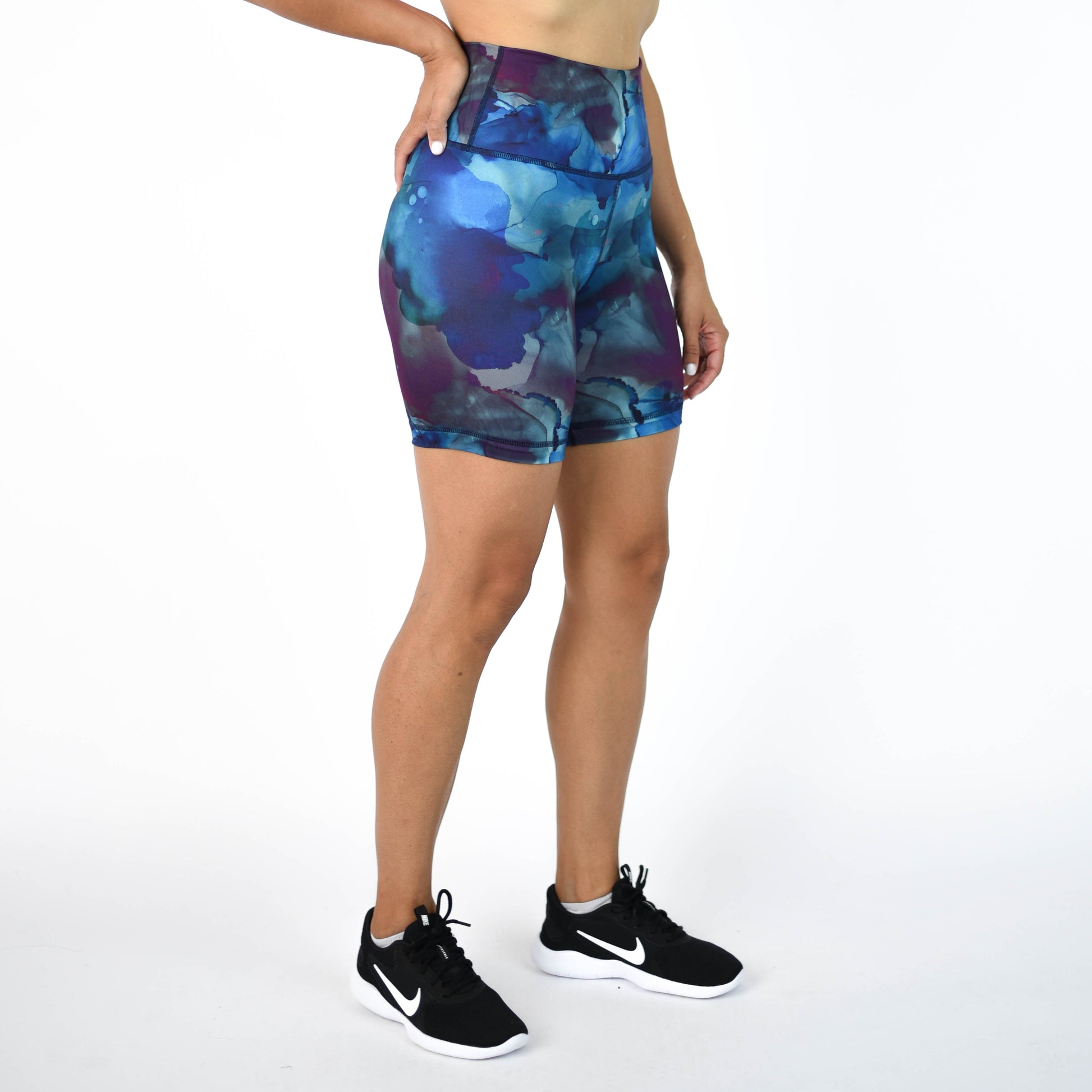 FLEO - Biker Short 6" - High Rise - Shorts - blue-2