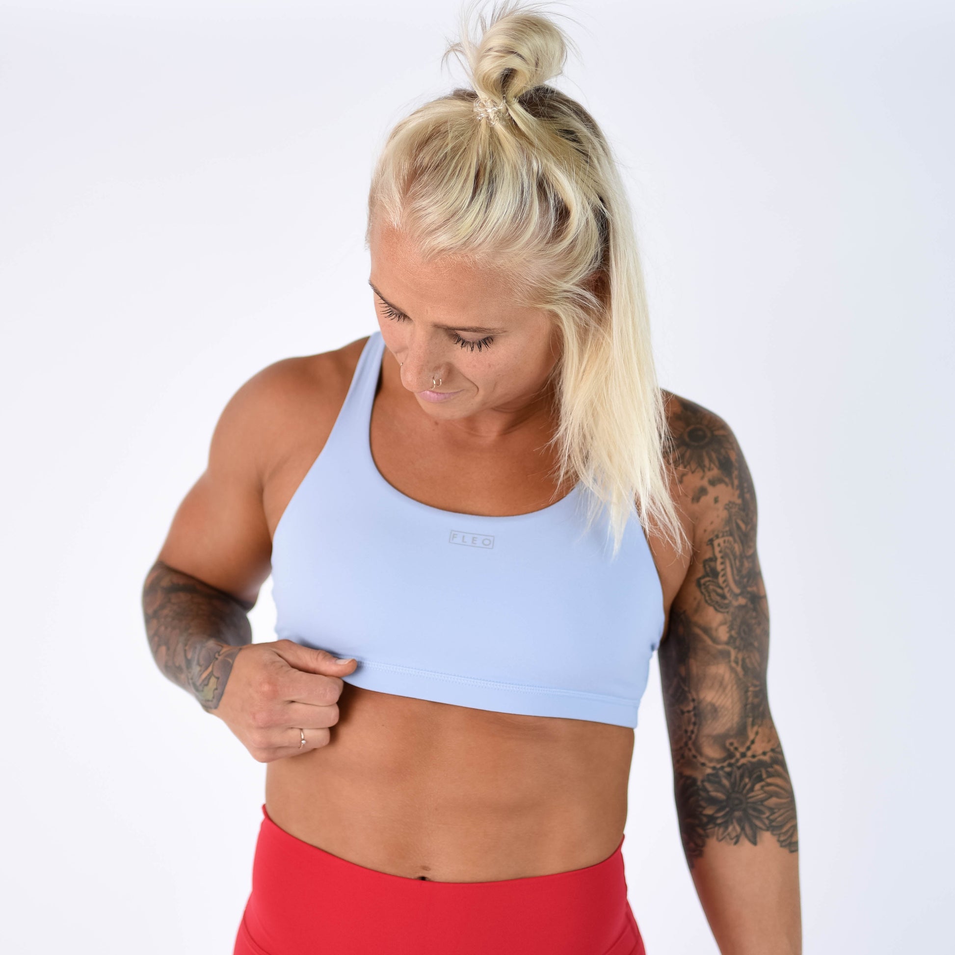 FLEO - Isla Sports Bra - Medium Support - Sports Bra - blue-heron-1_cb84afbb-8b0d-438e-ac65-9e8cb4daea78