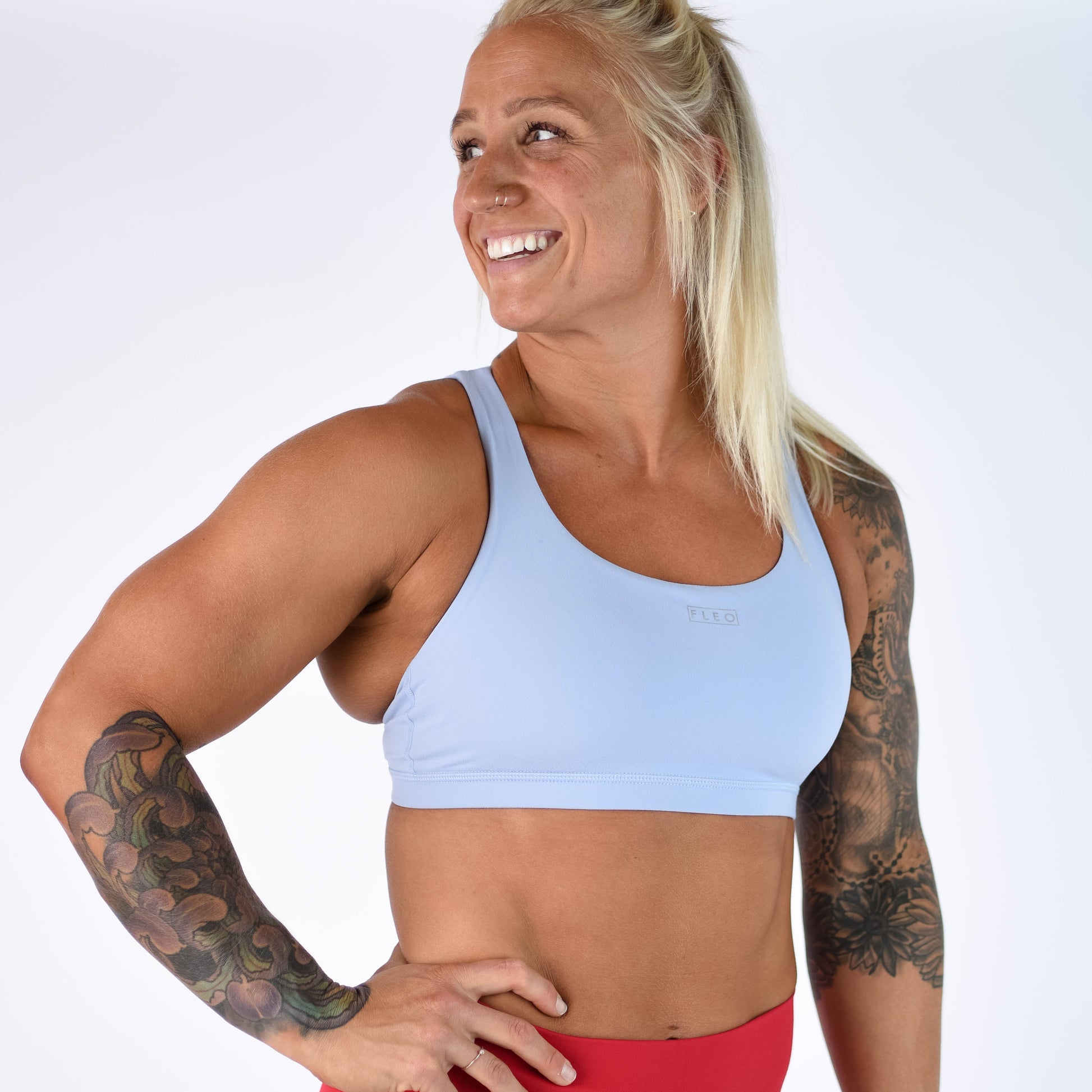 FLEO - Isla Sports Bra - Medium Support - Sports Bra - blue-heron-3_5347fc69-42f9-4591-ad2d-d7c27f69cdc9