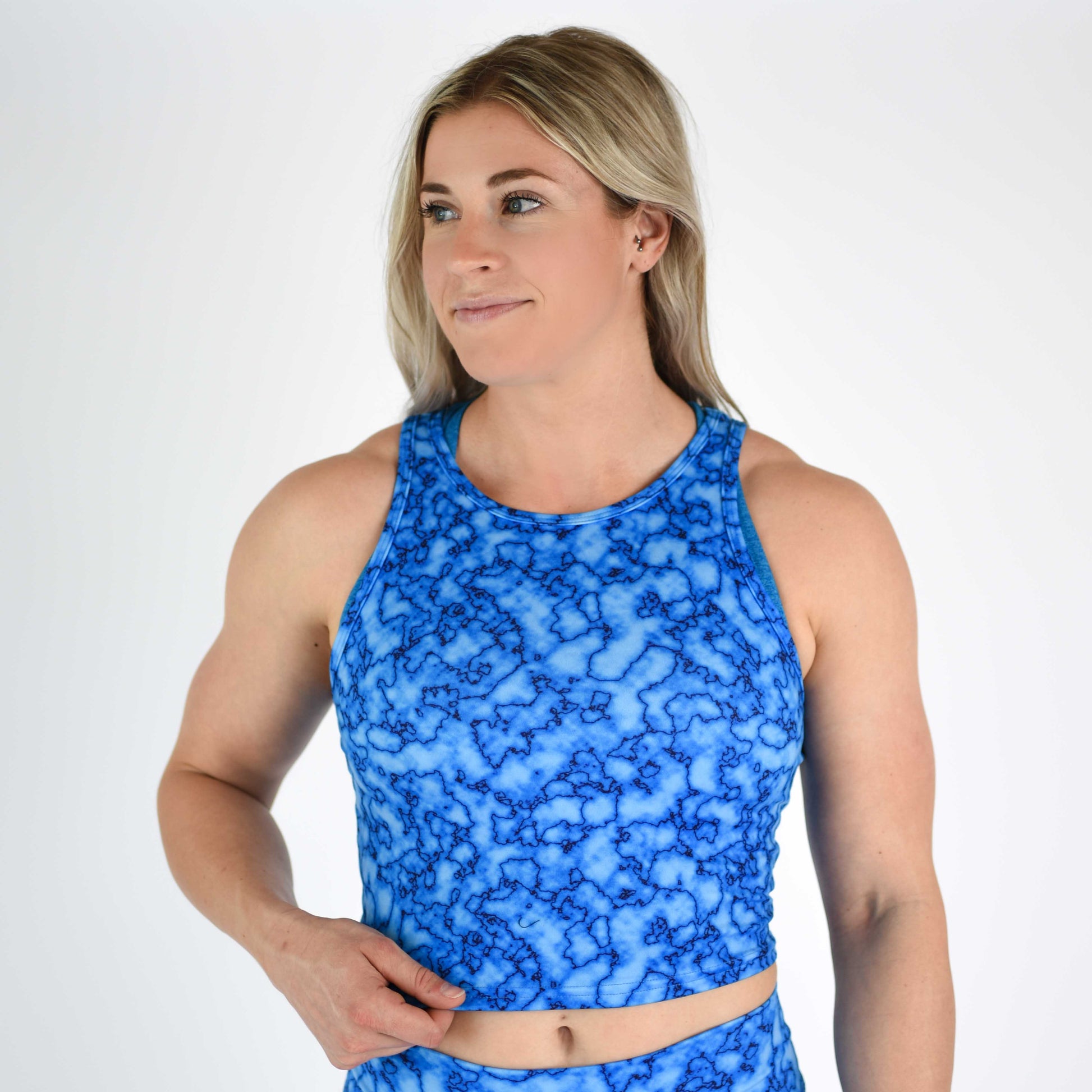FLEO - Tempo Crop Tank - Fitted - Tank - blue-lava-1_8f5078cb-1069-4f51-b2a5-a1728ac2e2fd
