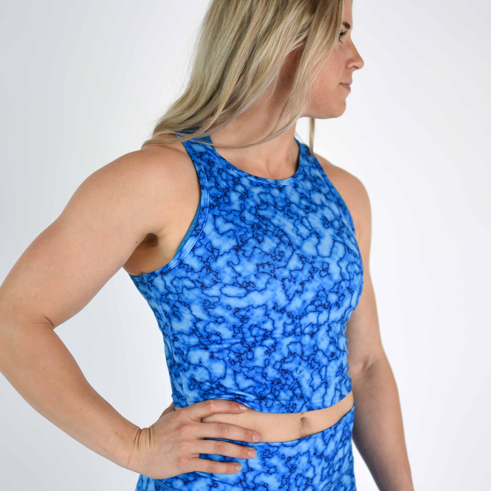 FLEO - Tempo Crop Tank - Fitted - Tank - blue-lava-3_482336e7-6ae1-4559-98e3-77fcec550697