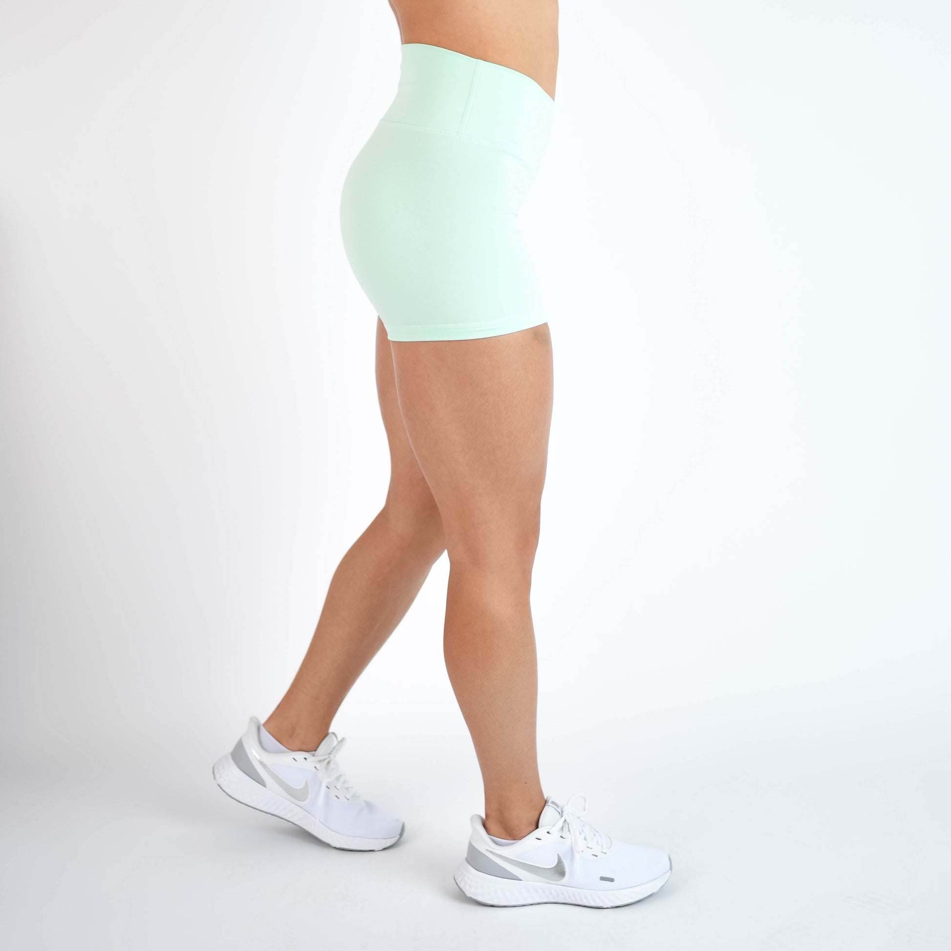 FLEO - V Waistband Short 3.5" - High Rise - Shorts - brook-green-3_15d9d142-15b9-4990-86ba-99bbff32c4ba