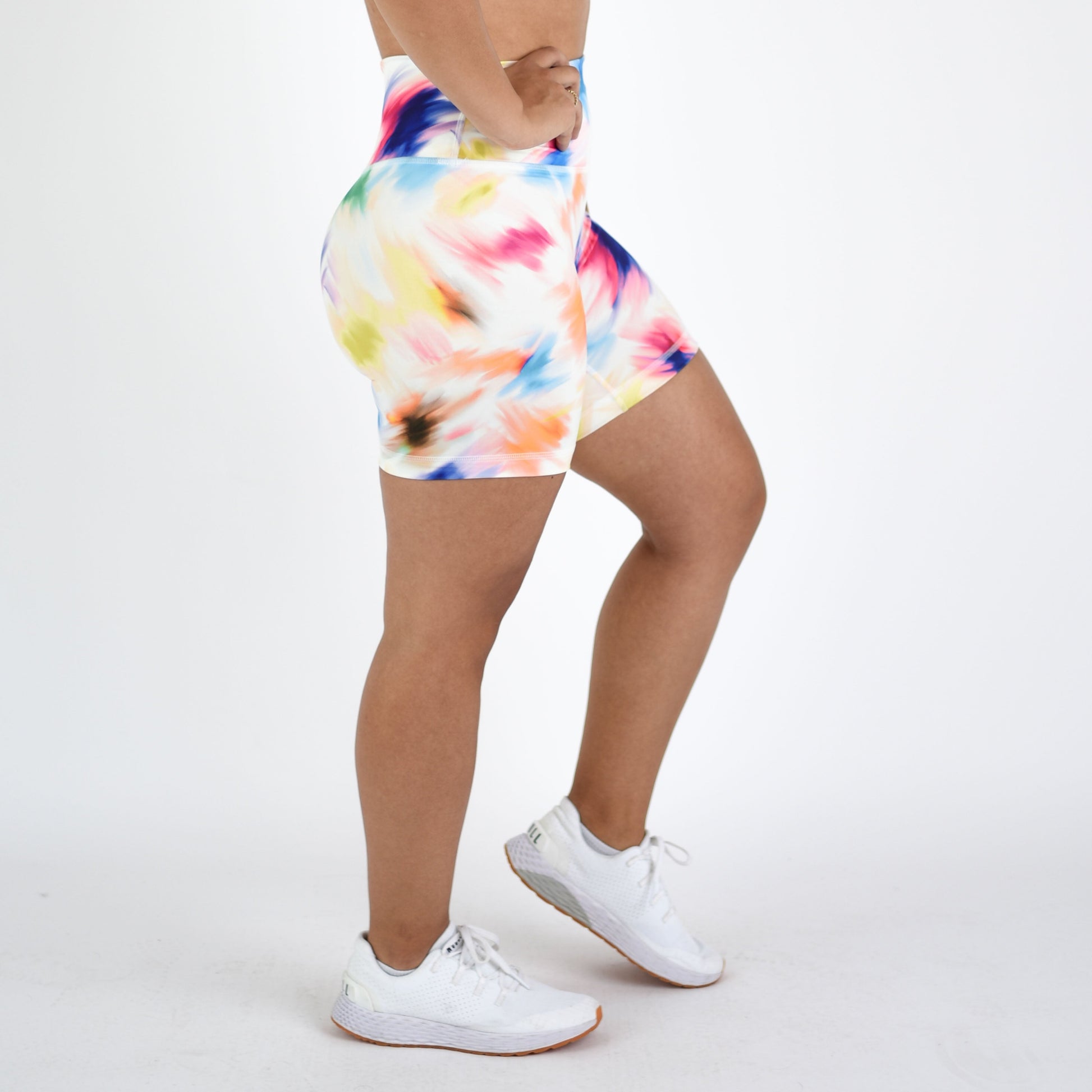 FLEO - Biker Short 6" - High Rise - Shorts - brush-stroke-10_2907c5bc-a255-4403-b9c4-2878b86b5ce0