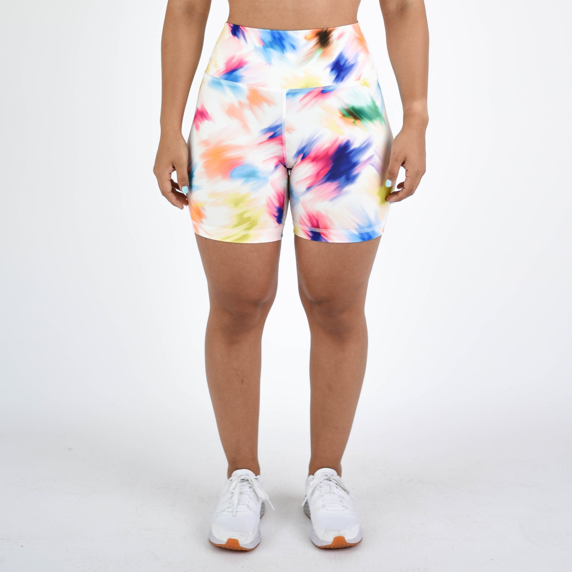 FLEO - Biker Short 6" - High Rise - Shorts - brush-stroke-7_fbe32698-2eb7-45ef-adc0-db90c88070b1