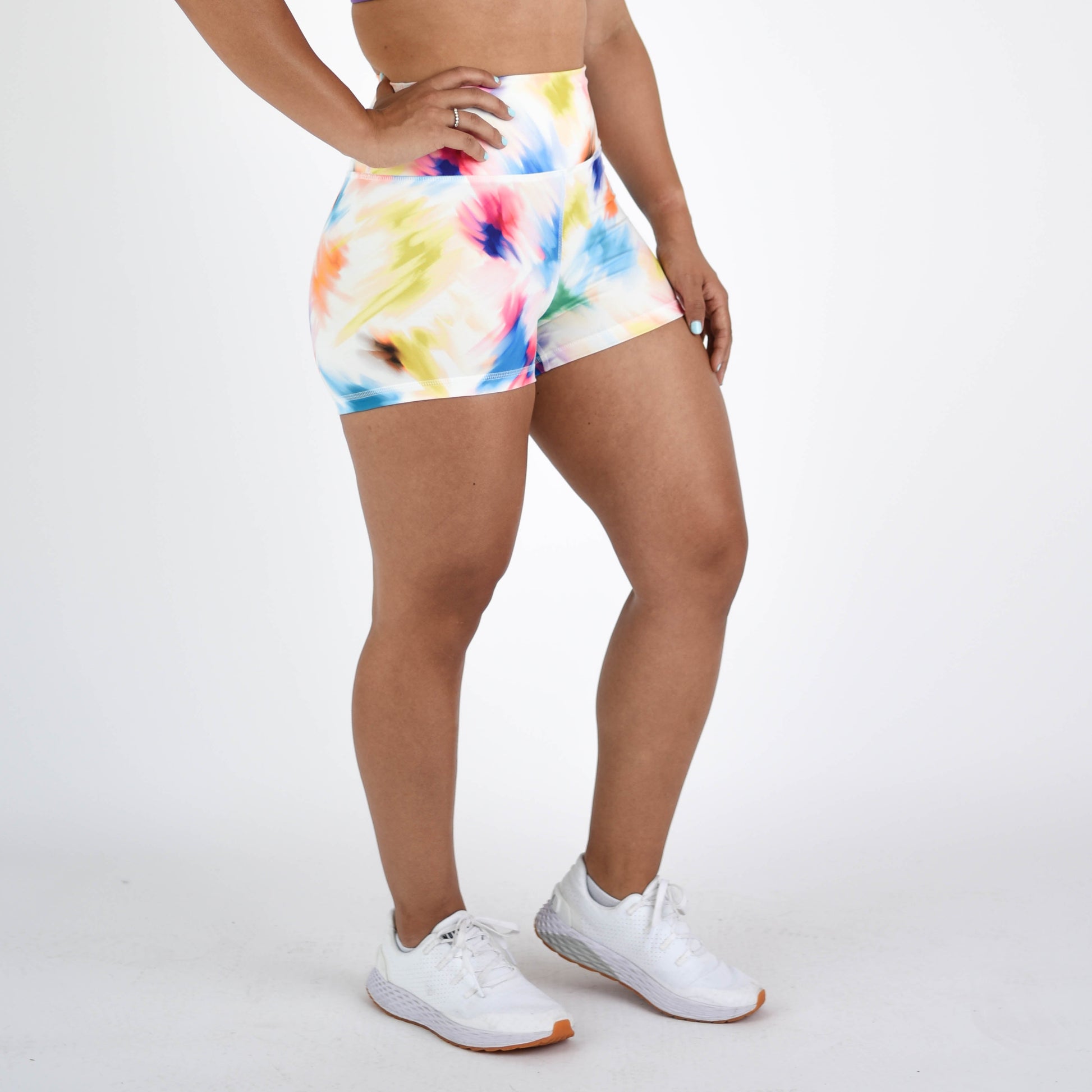 FLEO - True High Original Short 2.5" - Higher Rise - Shorts - brush-stroke-8