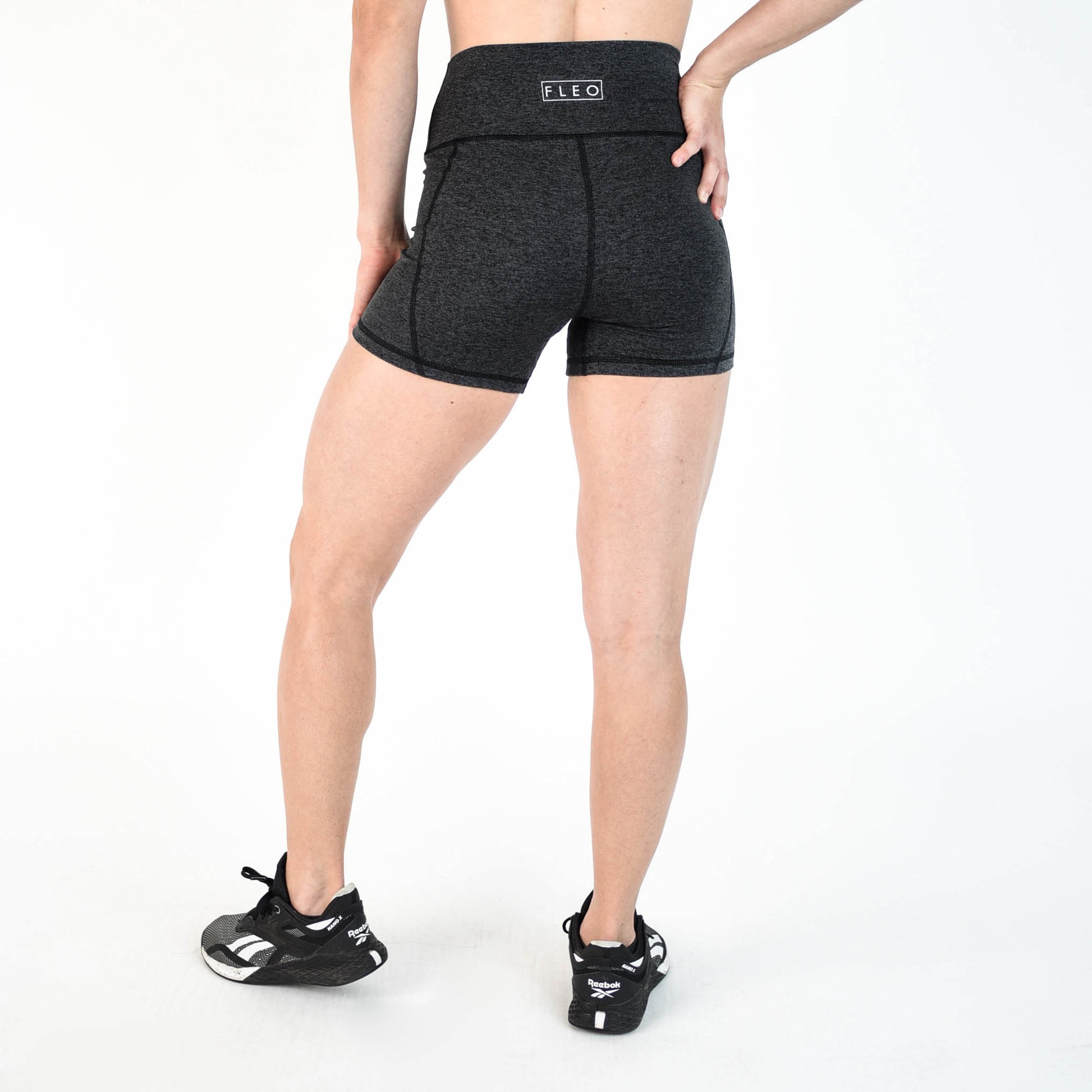 FLEO - True High Contour Short 4" - Higher Rise - Shorts - charcoal-1_7c1f12b0-fe88-4ecb-862e-38d8429b6662