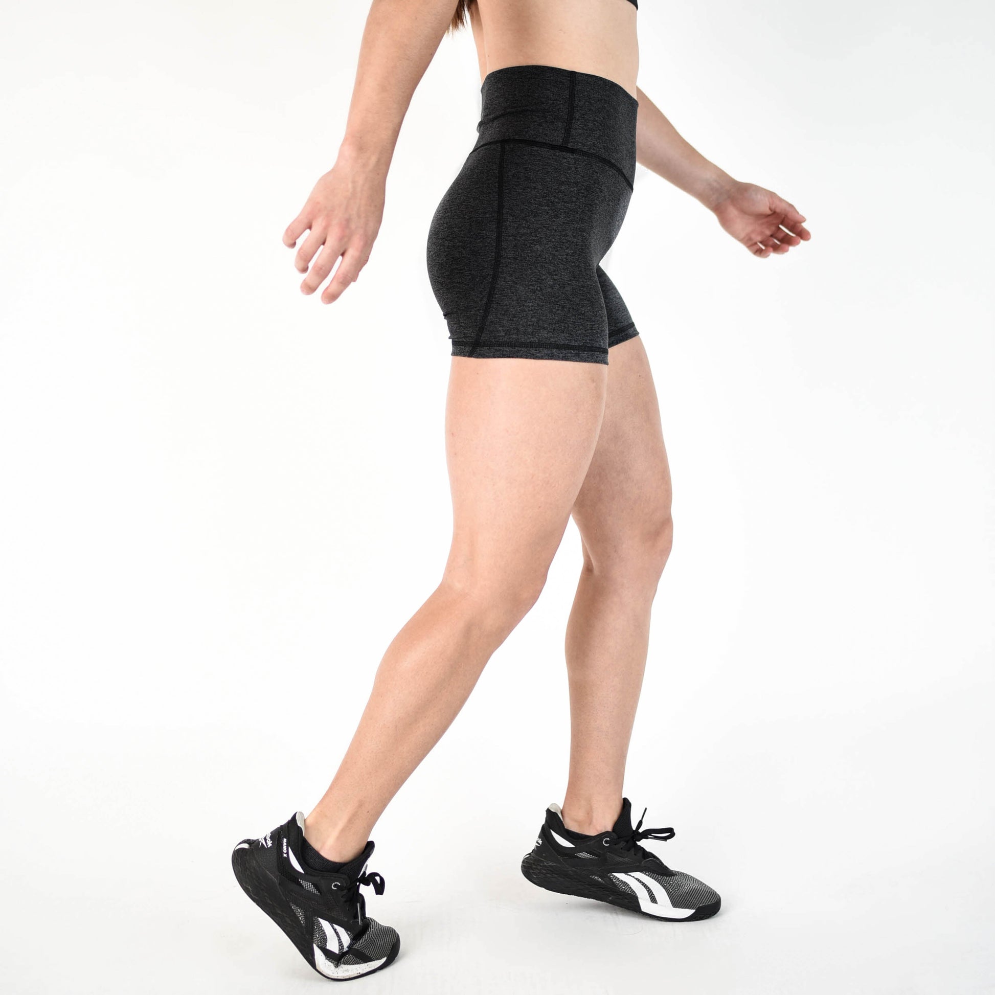 FLEO - True High Contour Short 4" - Higher Rise - Shorts - charcoal-3_33ff355f-bb57-481a-97de-932f78d66d44