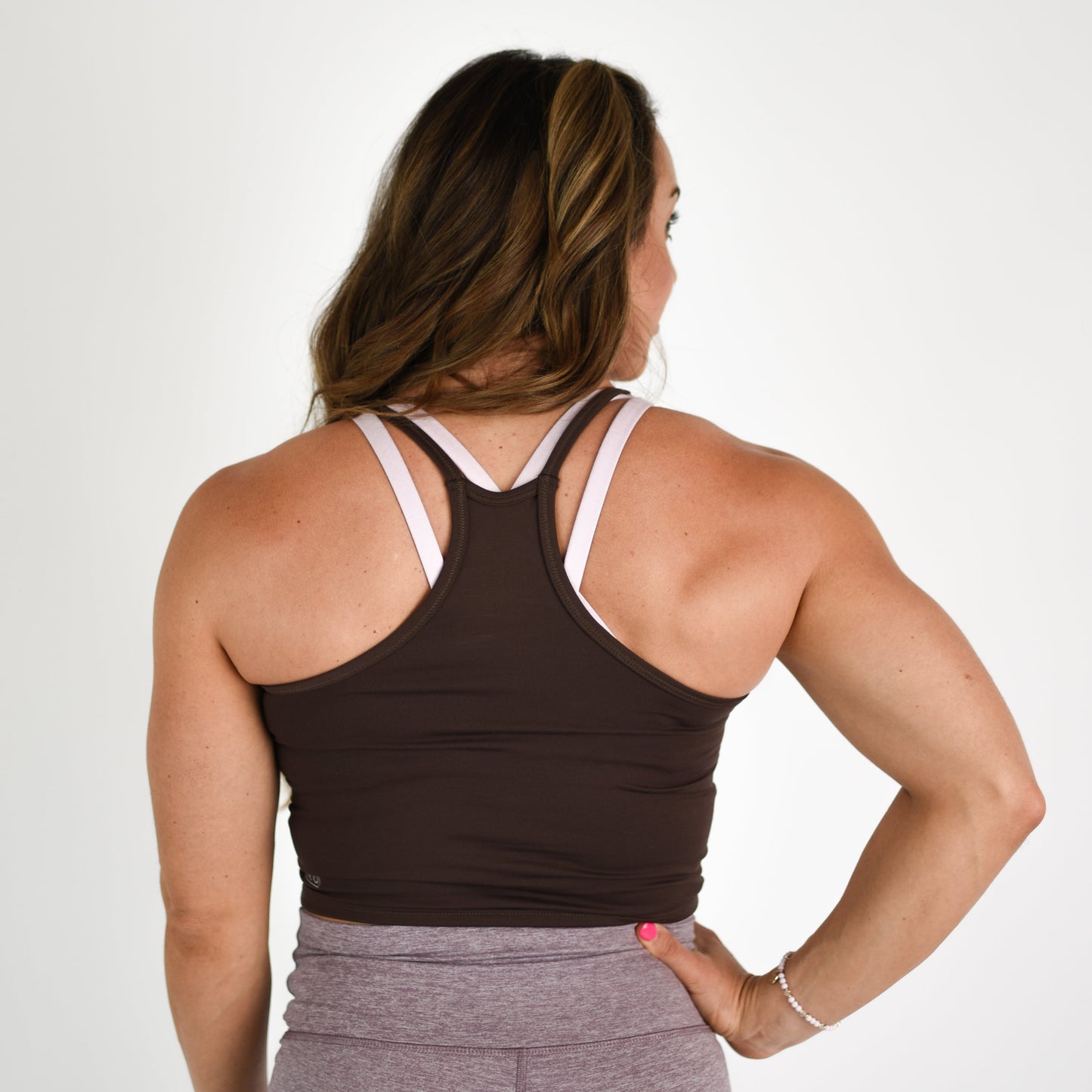 FLEO - Switch Up Crop Tank - Fitted - Tank - chocolate-4_dc9f4246-3903-4f1b-b69f-fc0abbaeb91f