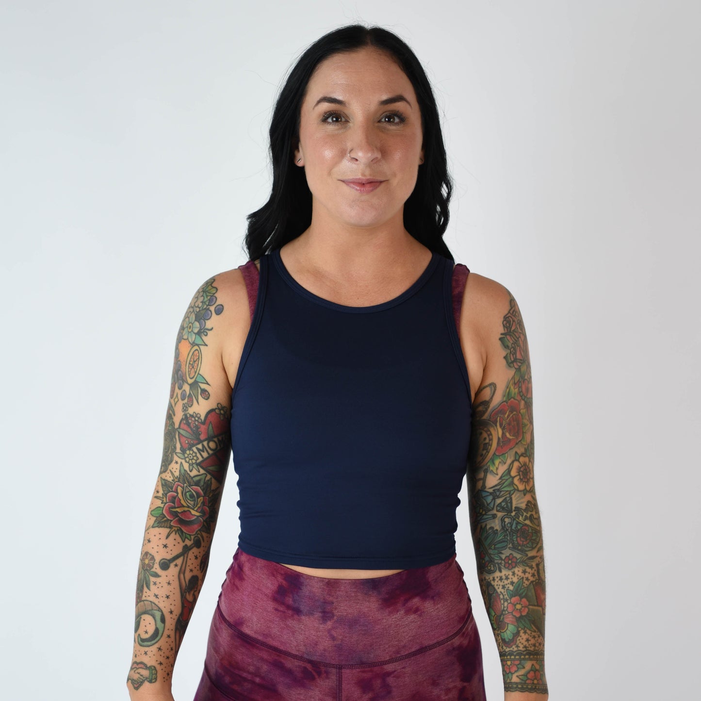FLEO - Tempo Crop Tank - Fitted - Tank - classic-navy-1_41d7c29a-7026-4f84-9933-b958e880ca83