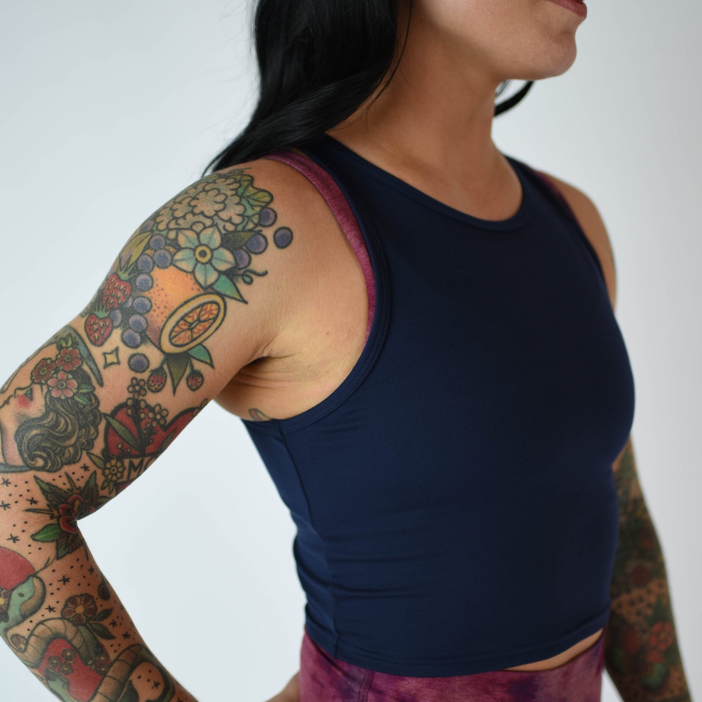 FLEO - Tempo Crop Tank - Fitted - Tank - classic-navy-4_cdedc74d-591e-4782-870d-741daffaf3e0