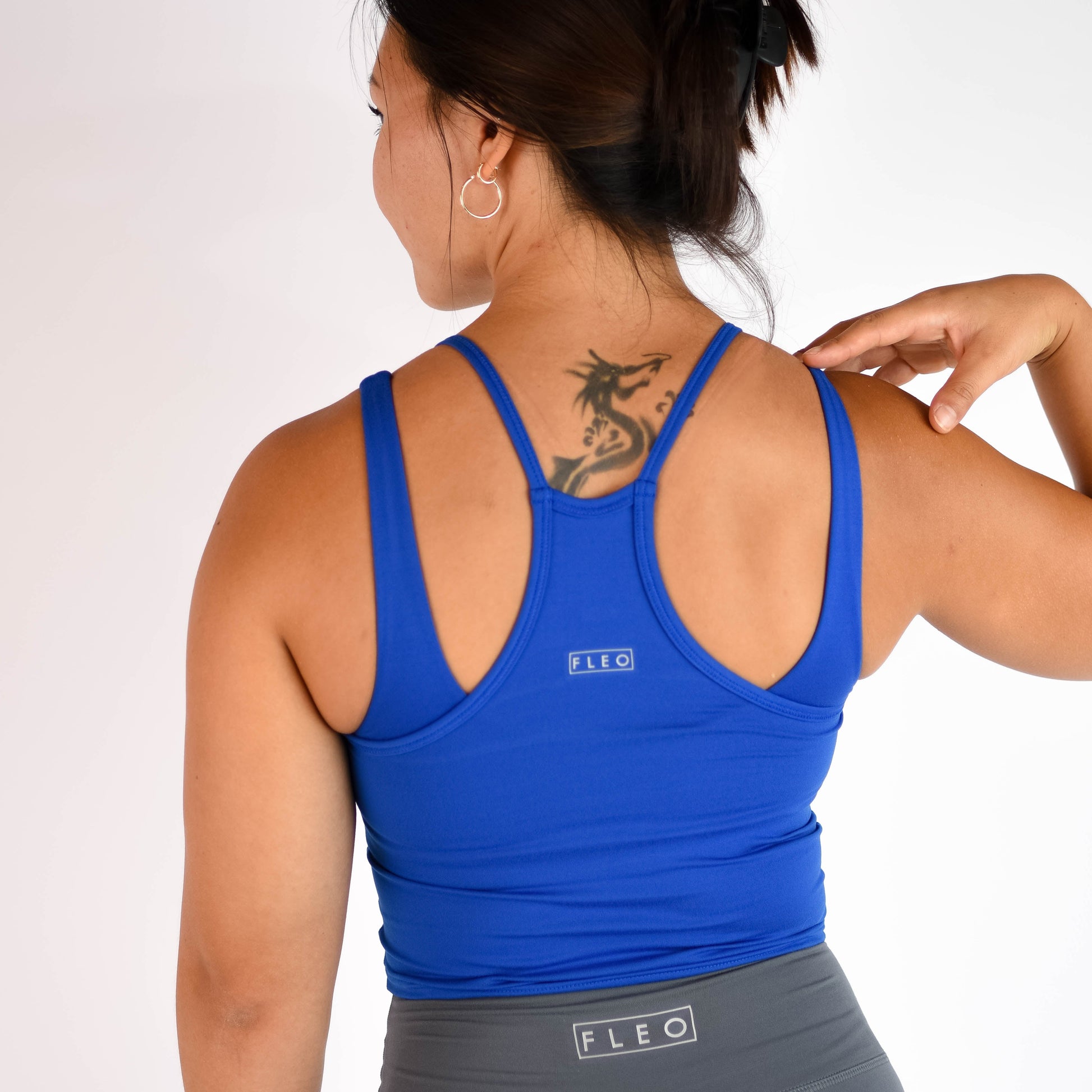 FLEO - Switch Up Crop Tank - Fitted - Tank - cobalt-4_17dffa27-ac3f-4f10-bba5-212a120c5ee2