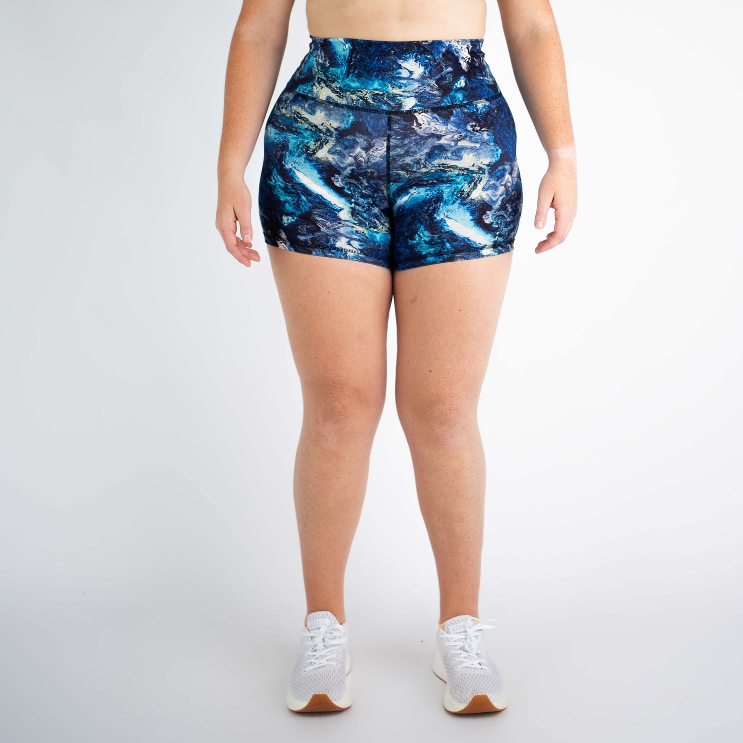 FLEO - True High Short 4" - Higher Rise - Shorts - cobalt-marble-1