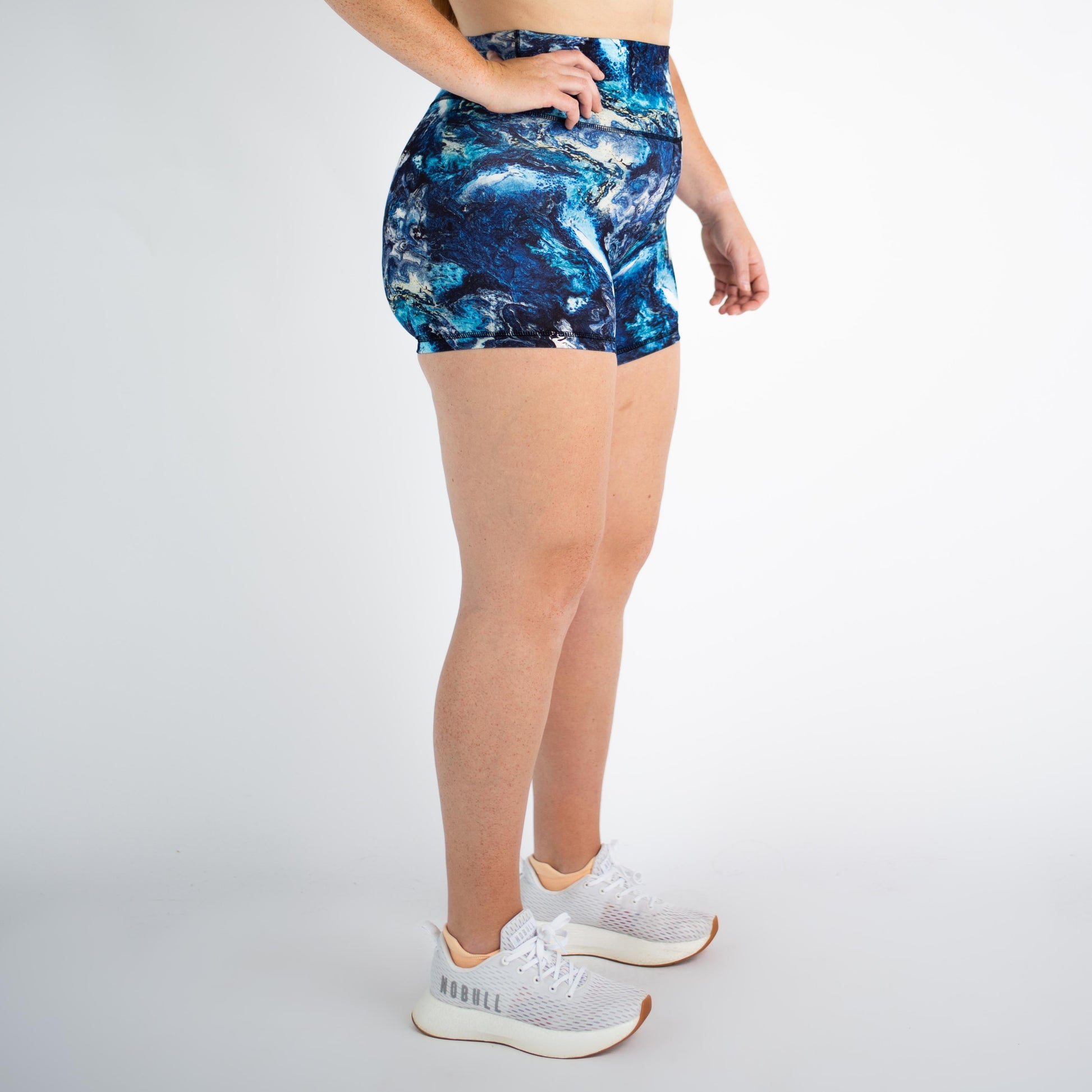 FLEO - True High Short 4" - Higher Rise - Shorts - cobalt-marble-2