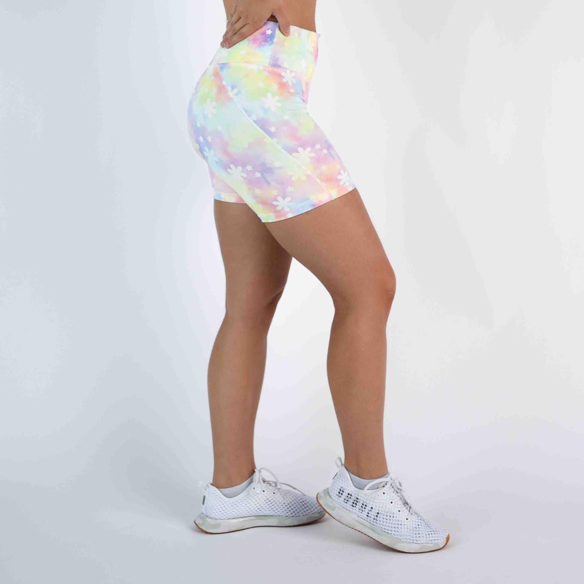 FLEO - Charge Short 5" - No Front Seam - Higher Rise - Shorts - daisy-sherbert-3
