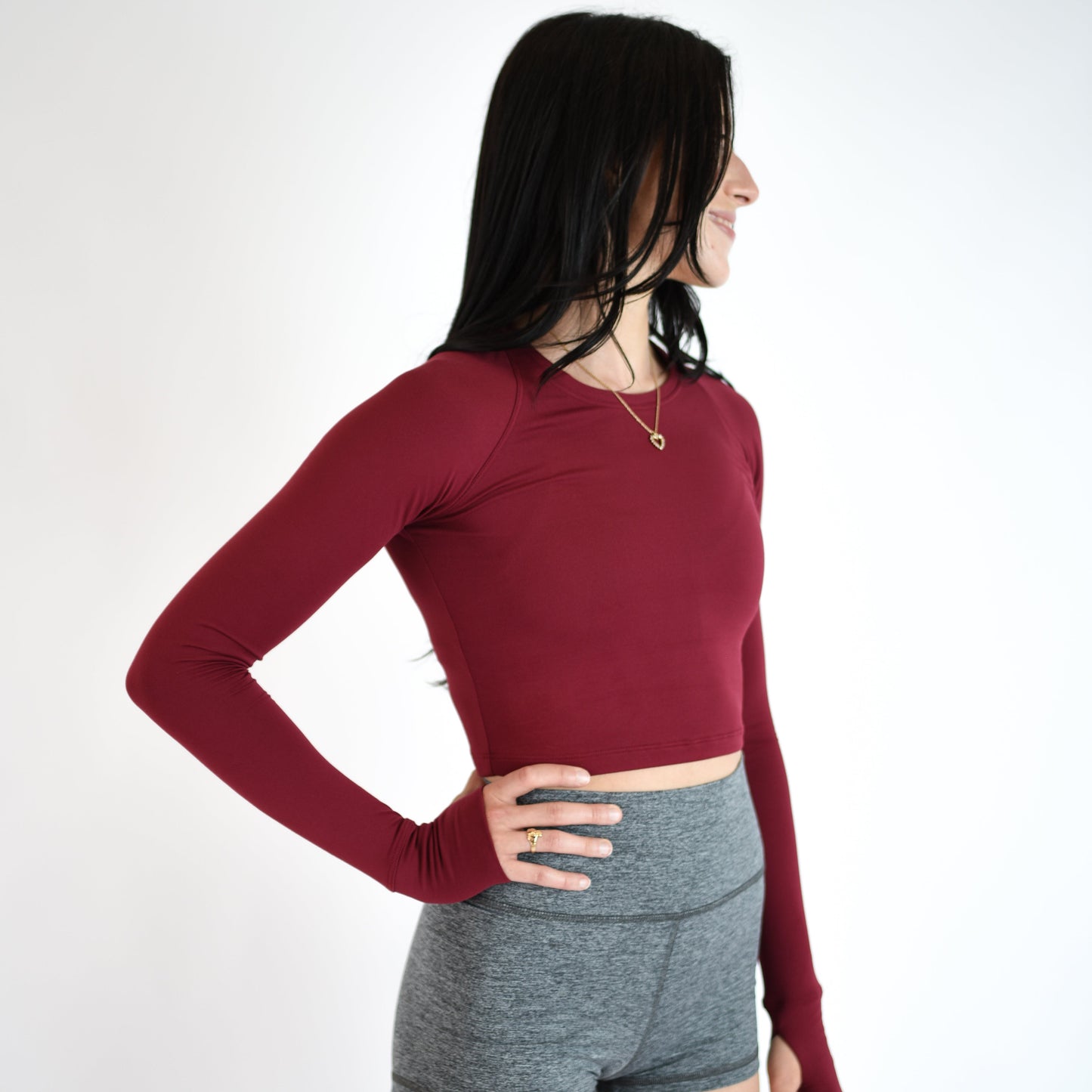 FLEO - Foundation Crop Long Sleeve - Long Sleeve - deepred-3_5220c48a-fcbe-4df8-8a1c-3085c12e14bf