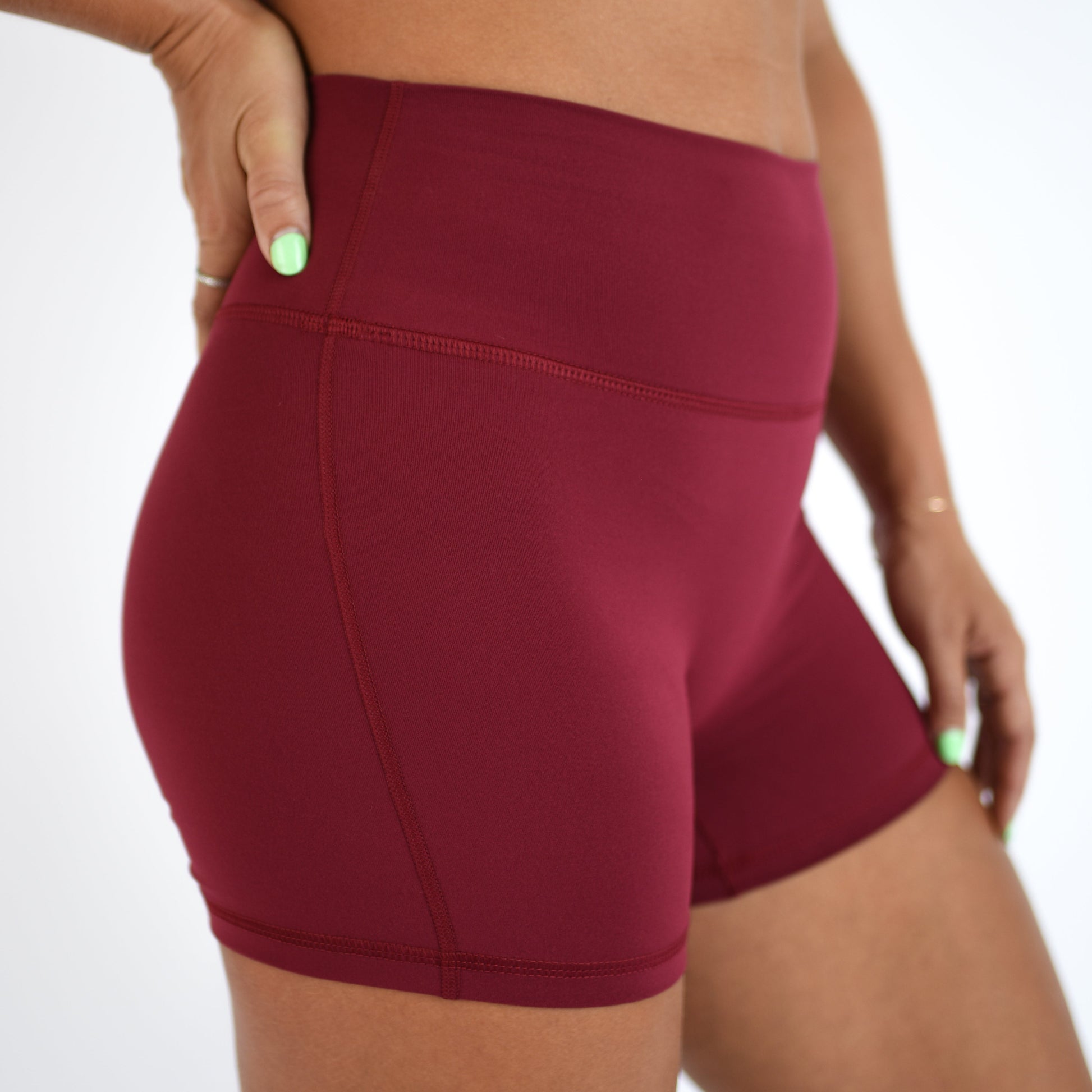 FLEO - Ascend Short 3.25" - No Front Seam - Higher Rise - Shorts - deepred-4_9357a228-7bb8-4add-8a12-3311f687d3dc