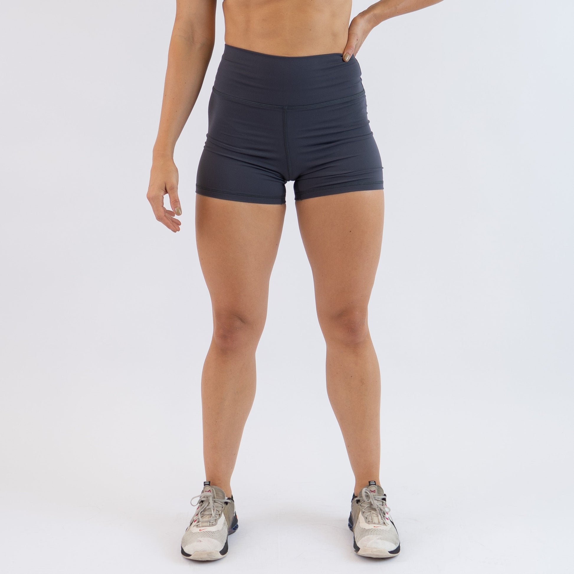 FLEO - True High Short 4" - Higher Rise - Shorts - ebony_ths-1