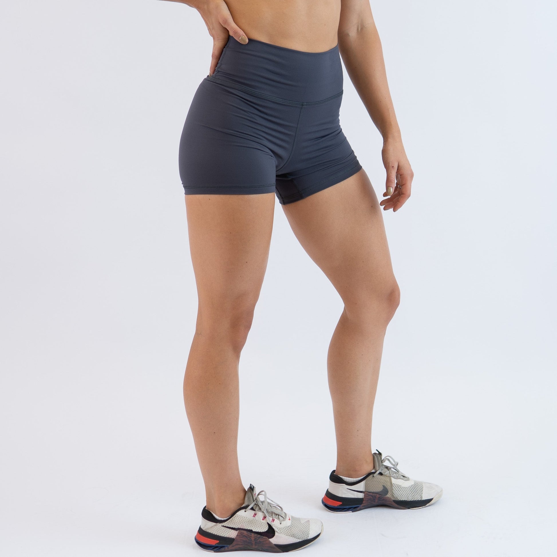 FLEO - True High Short 4" - Higher Rise - Shorts - ebony_ths-3