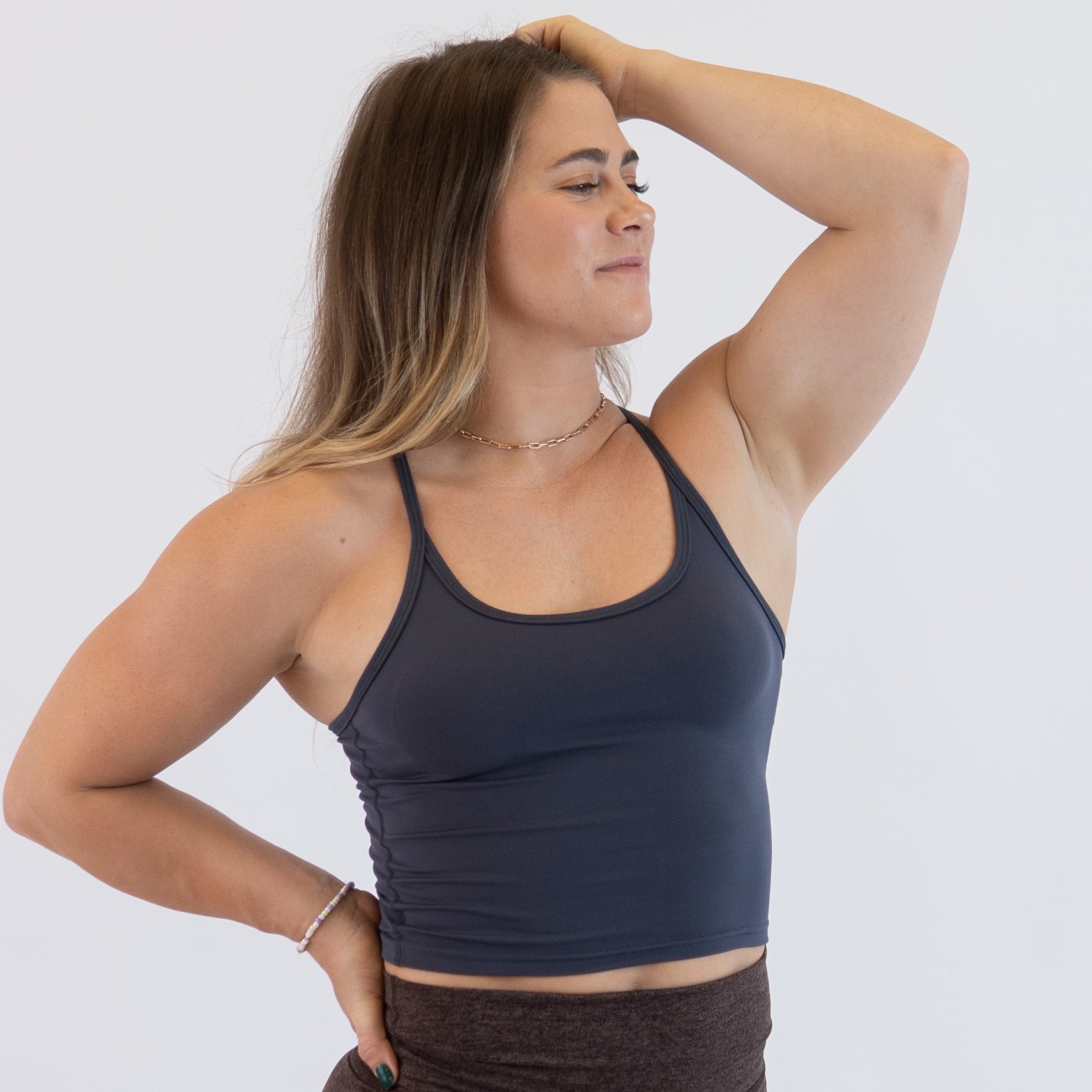 FLEO - Switch Up Crop Tank - Fitted - Tank - ebonyswitchup-2