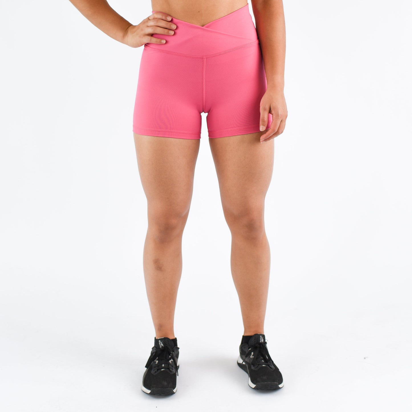 FLEO - V Waistband Short 3.5" - High Rise - Shorts - fandango-pink-1