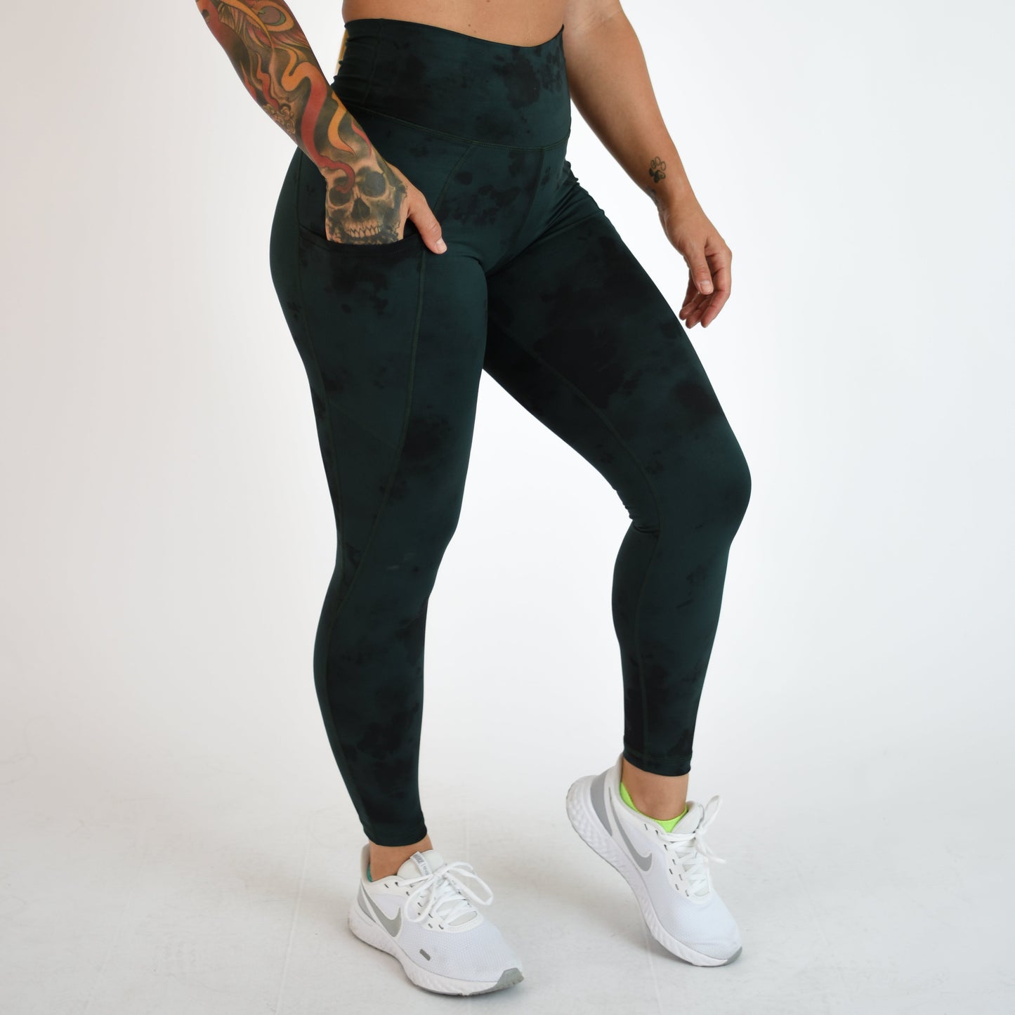 FLEO - Reverie Pocket Leggings 25" - High Rise - Leggings - forest-deep-dive-2