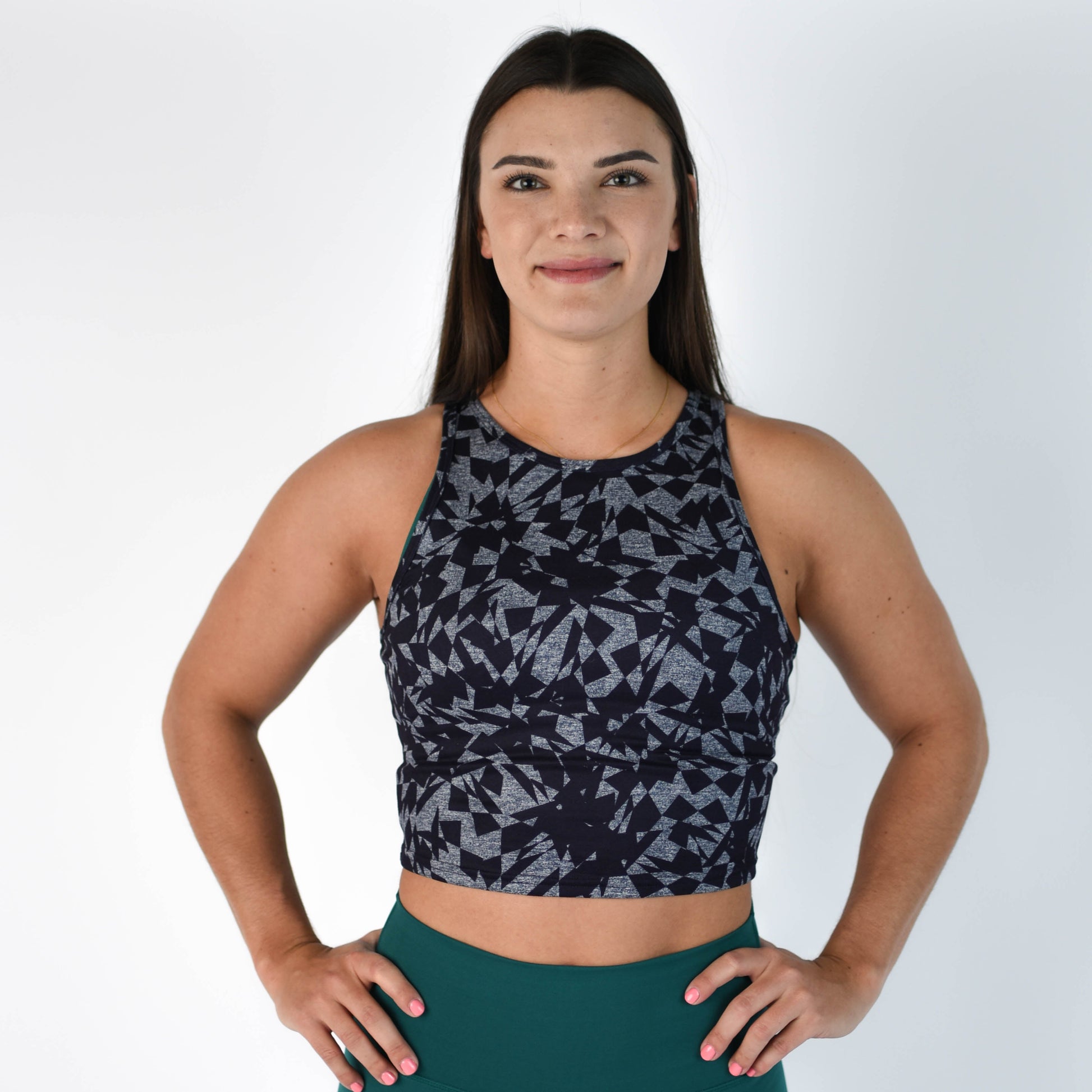 FLEO - Tempo Crop Tank - Fitted - Tank - fracture-2