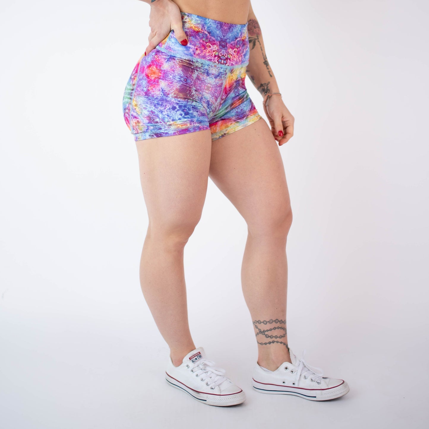 FLEO - True High Contour Short 4" - Higher Rise - Shorts - glitch-effect-2_3e8c4c67-5cd1-4619-b91d-1ad6a6c04853