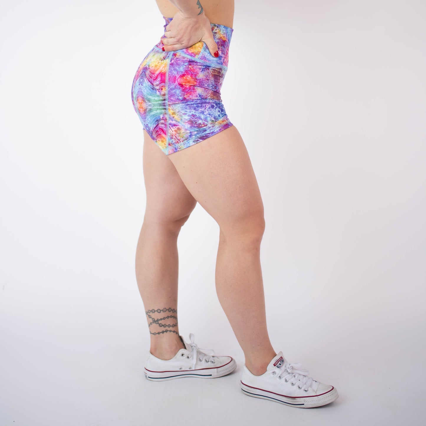 FLEO - True High Contour Short 4" - Higher Rise - Shorts - glitch-effect-3_4e74ae3a-018b-4677-b3d5-43b758718552