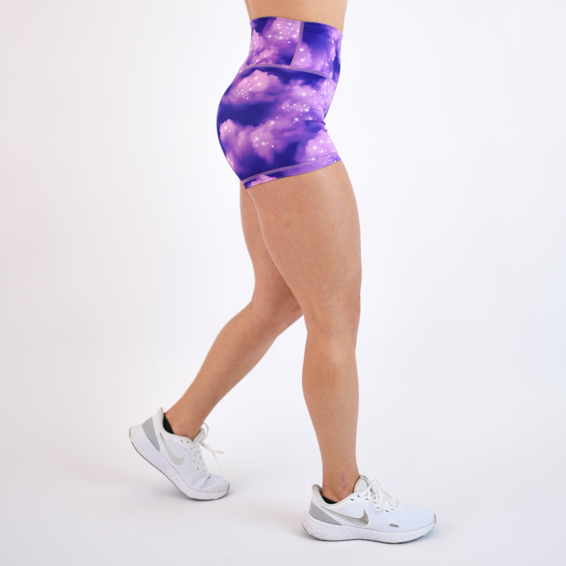 FLEO - True High Original Short 2.5" - Higher Rise - Shorts - glitter-clouds-3_fab51b05-ac04-41ab-a41b-3049de9d0587
